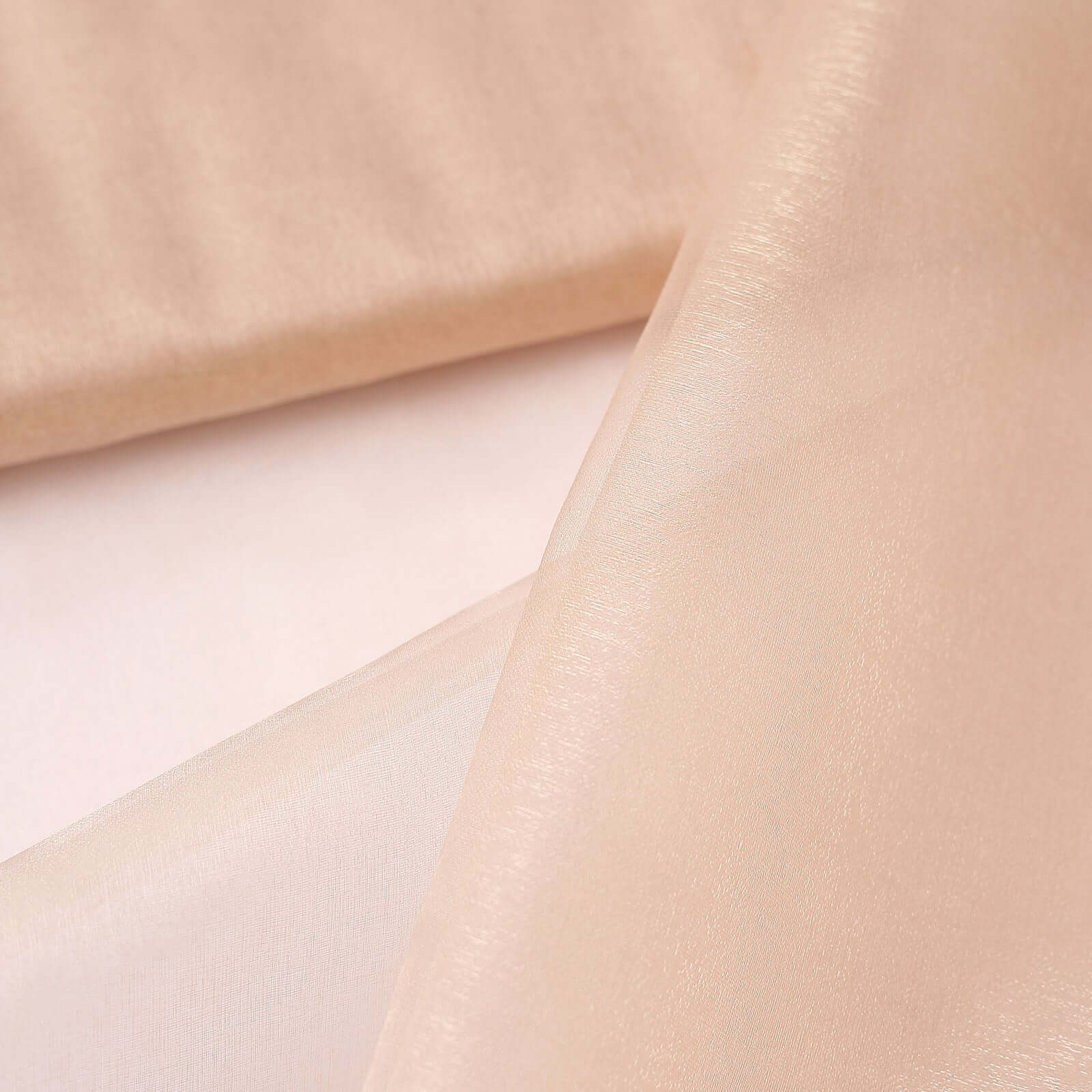 54x10yd Nude Solid Sheer Chiffon Fabric Bolt, DIY Voile Drapery Fabric