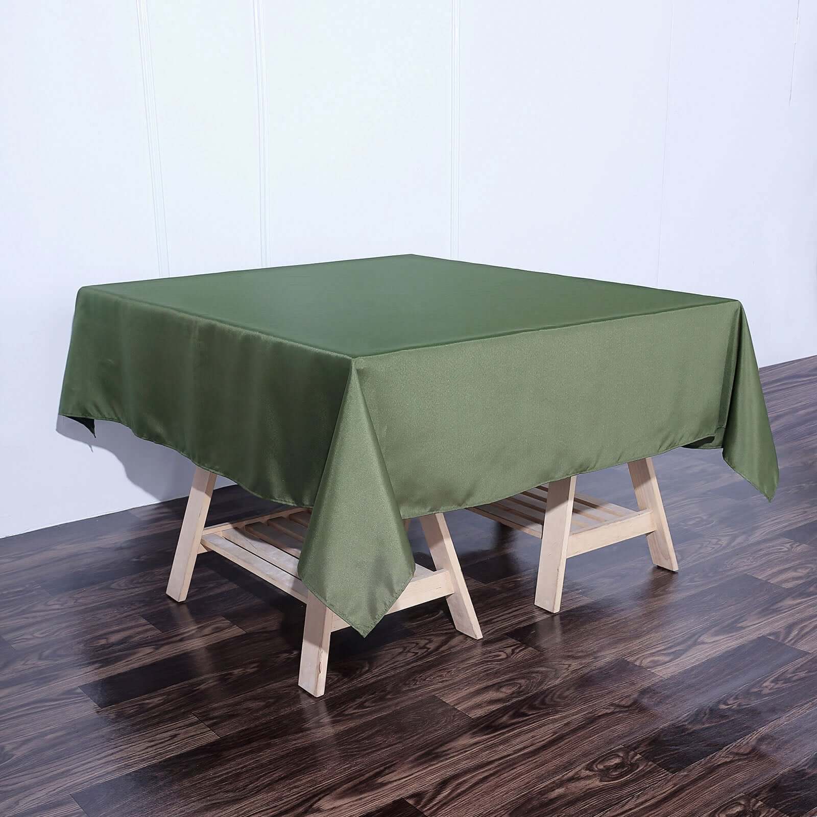 Polyester Square 70x70 Tablecloth Olive Green - Wrinkle-Resistant & Durable Table Cover