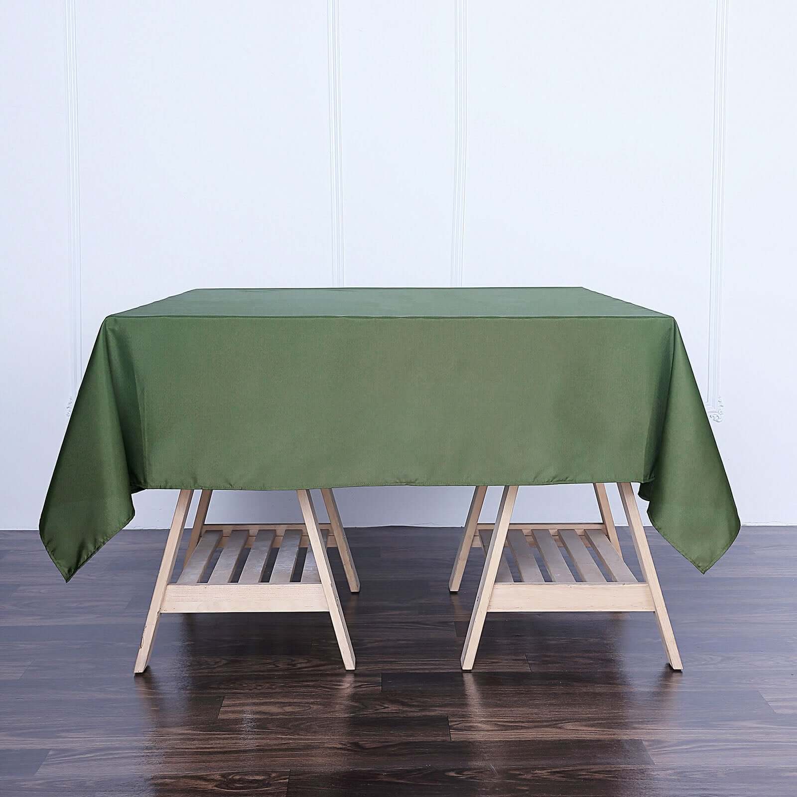 Polyester Square 70x70 Tablecloth Olive Green - Wrinkle-Resistant & Durable Table Cover