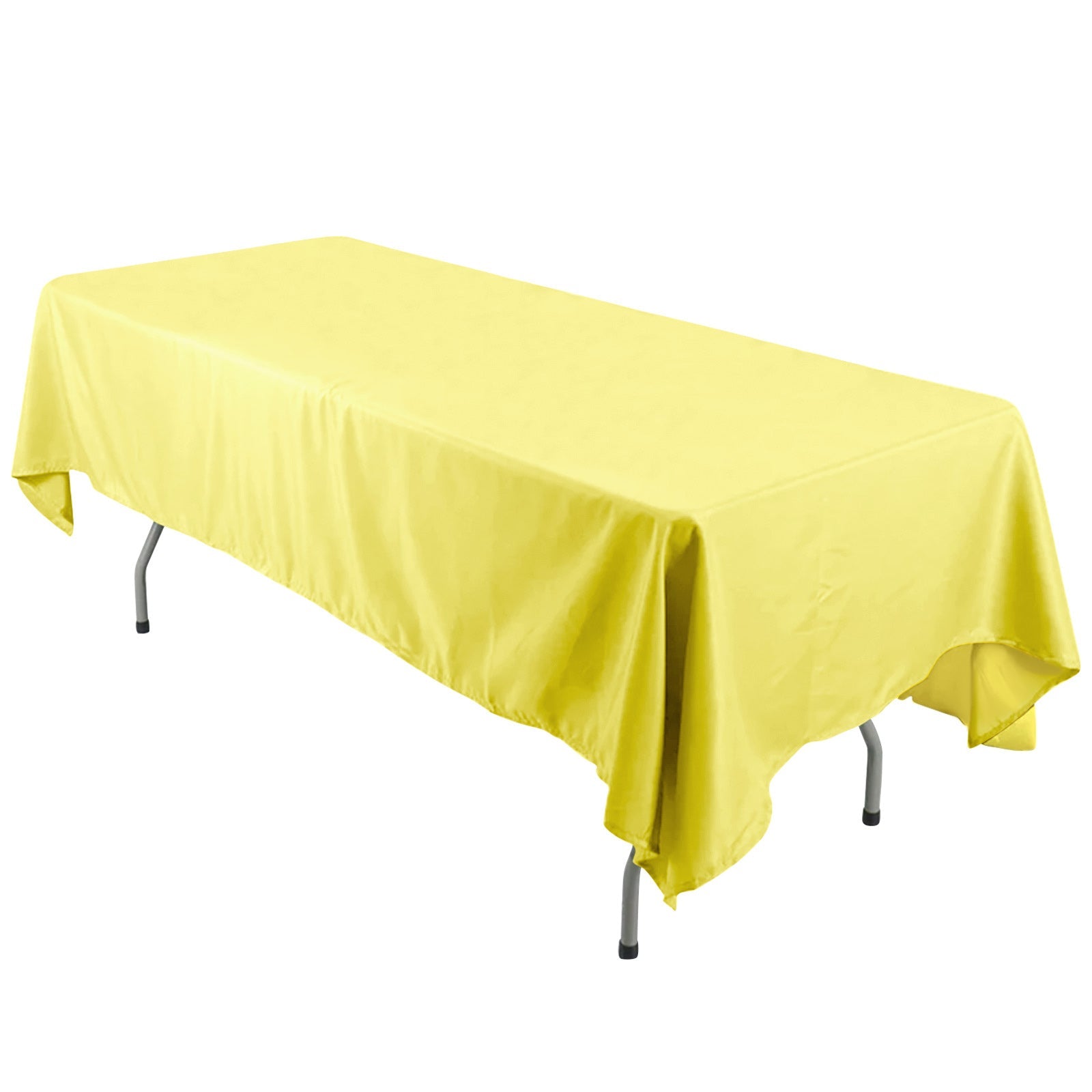 Polyester 60x126 Rectangle Tablecloth Yellow - Wrinkle-Resistant Table Cover