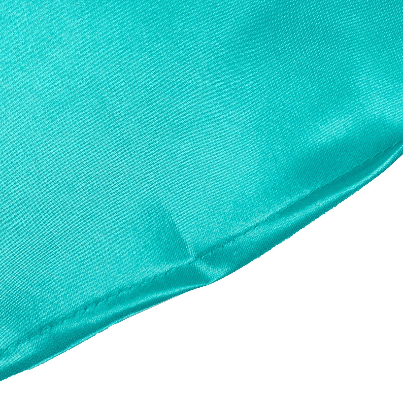 Satin 132 Round Tablecloth Turquoise - Stylish Seamless Table Cover