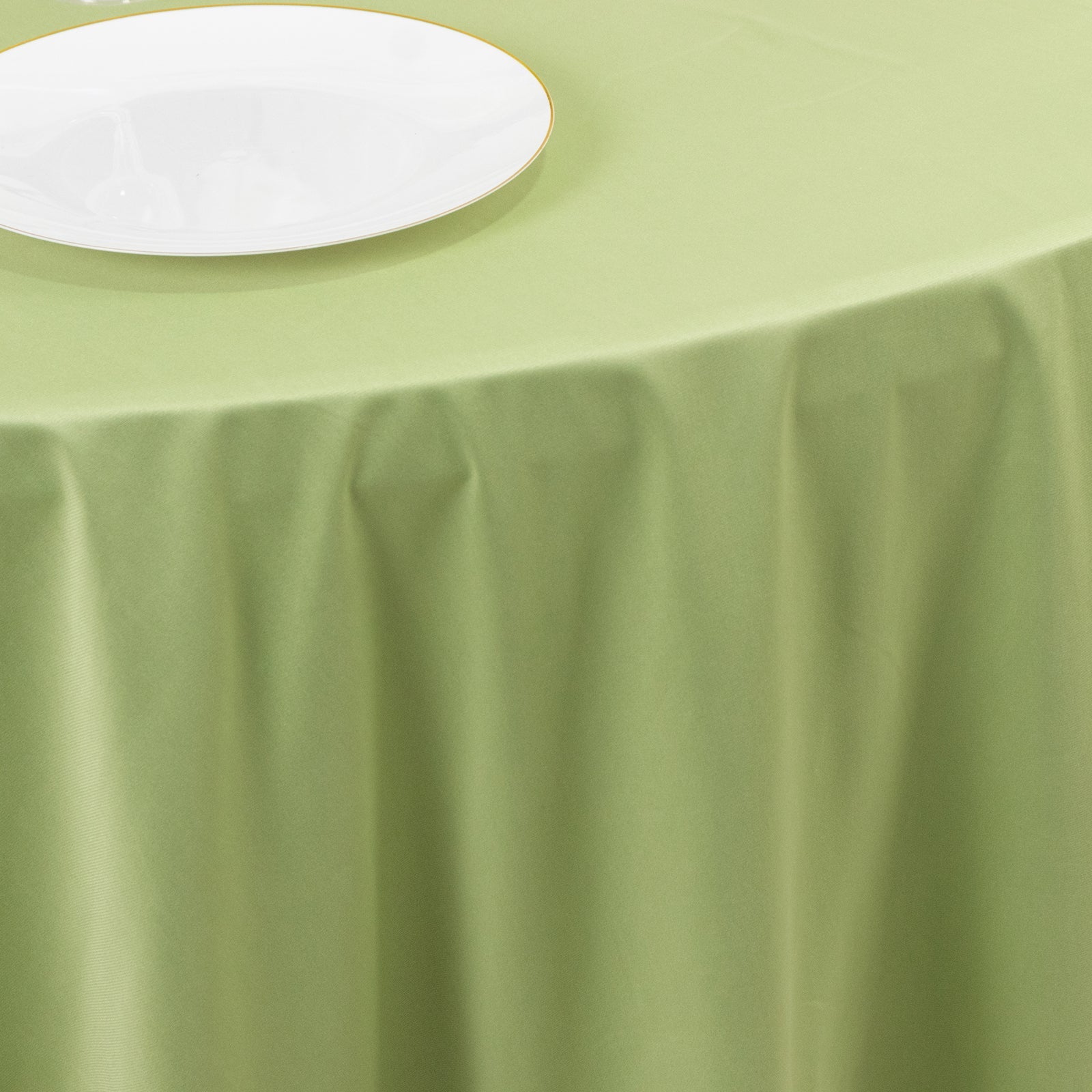 Premium Scuba Round 108 Tablecloth Sage Green - Wrinkle Free & Stain Resistant Table Cover