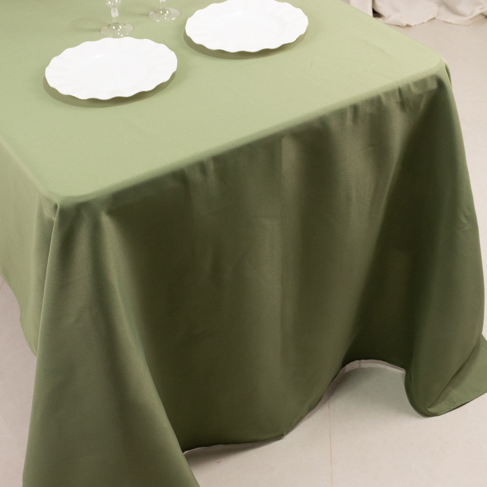 Premium Polyester 60x126 Rectangle Tablecloth Dusty Sage Green - Stain-Resistant 220GSM Finish Table Cover