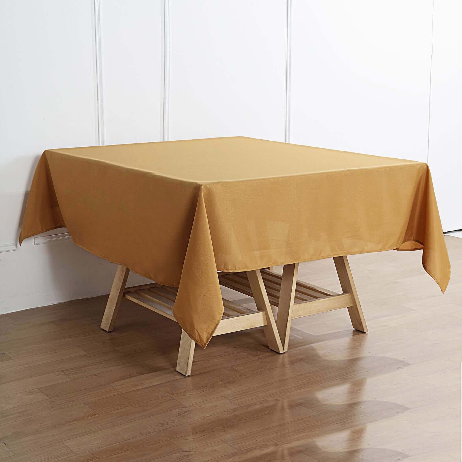 Polyester Square 70x70 Tablecloth Gold - Wrinkle-Resistant & Durable Table Cover