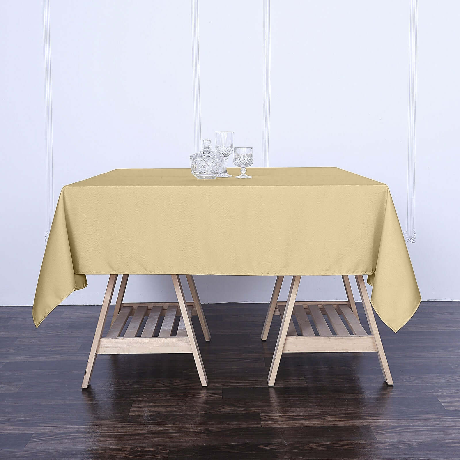 Polyester Square 70x70 Tablecloth Champagne - Wrinkle-Resistant & Durable Table Cover