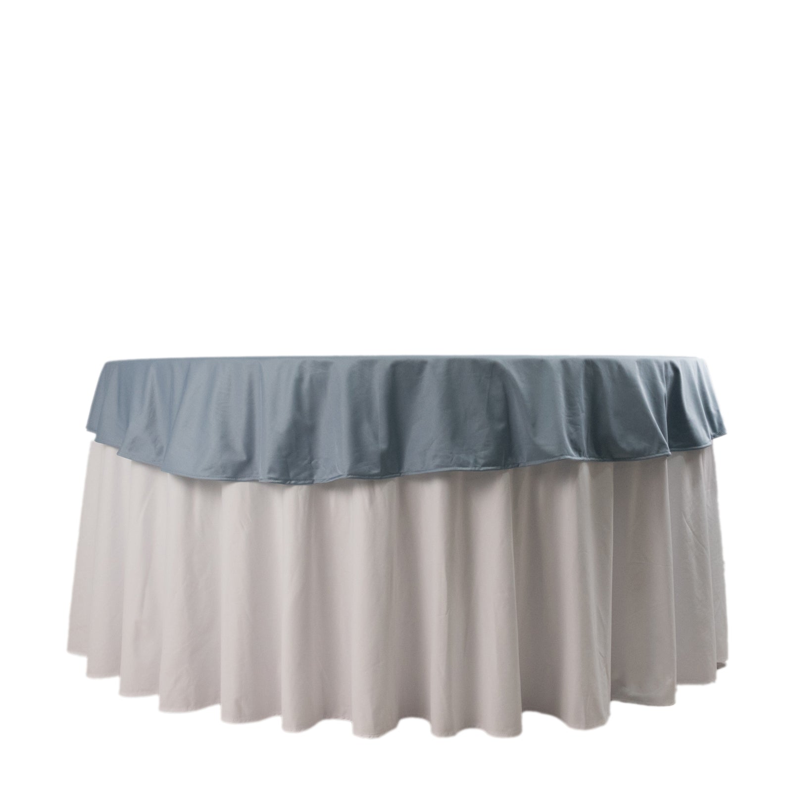 Premium Scuba Round 70 Tablecloth Dusty Blue - Wrinkle Free & Stain Resistant Table Cover