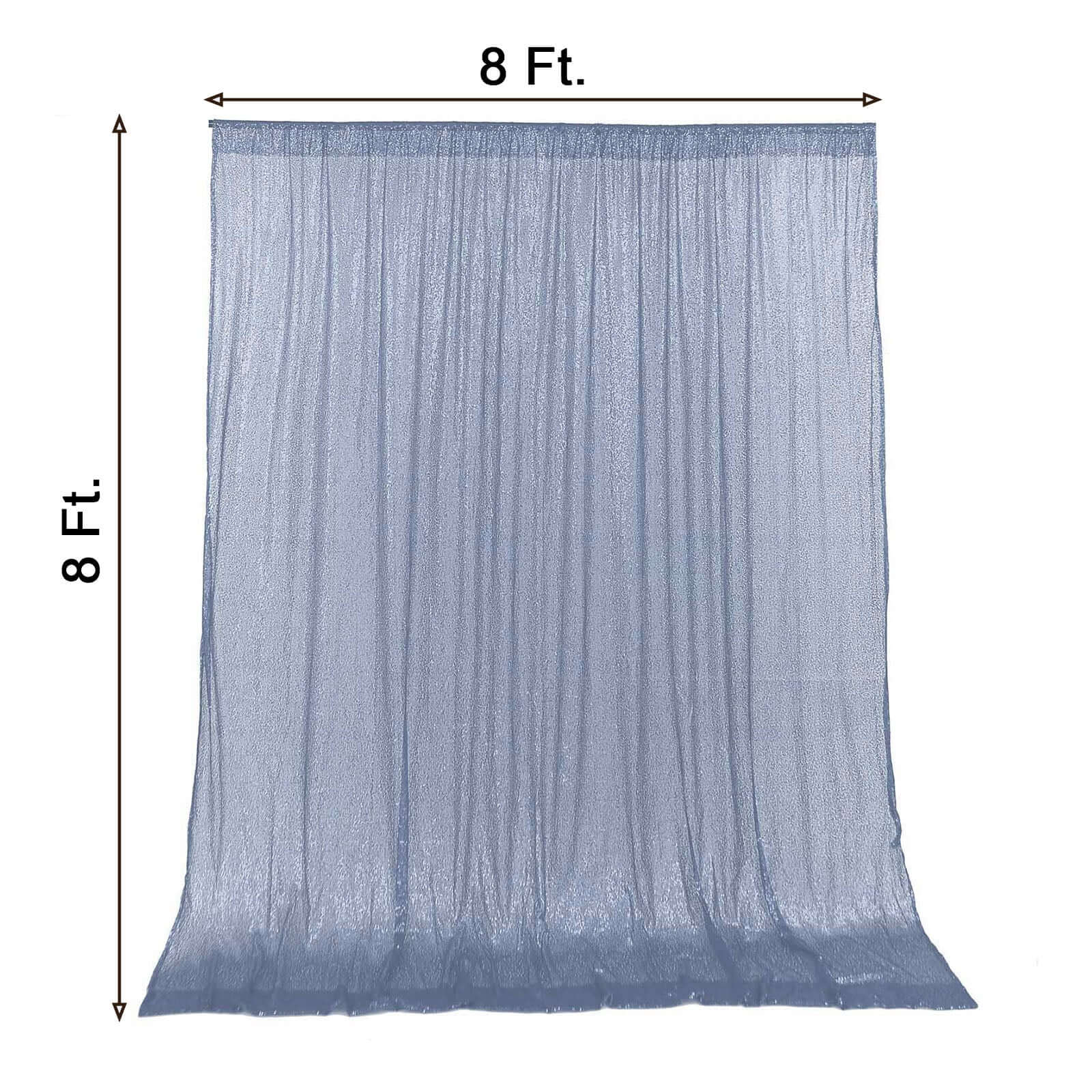 8ftx8ft Dusty Blue Sequin Event Curtain Drapes, Backdrop Event Panel