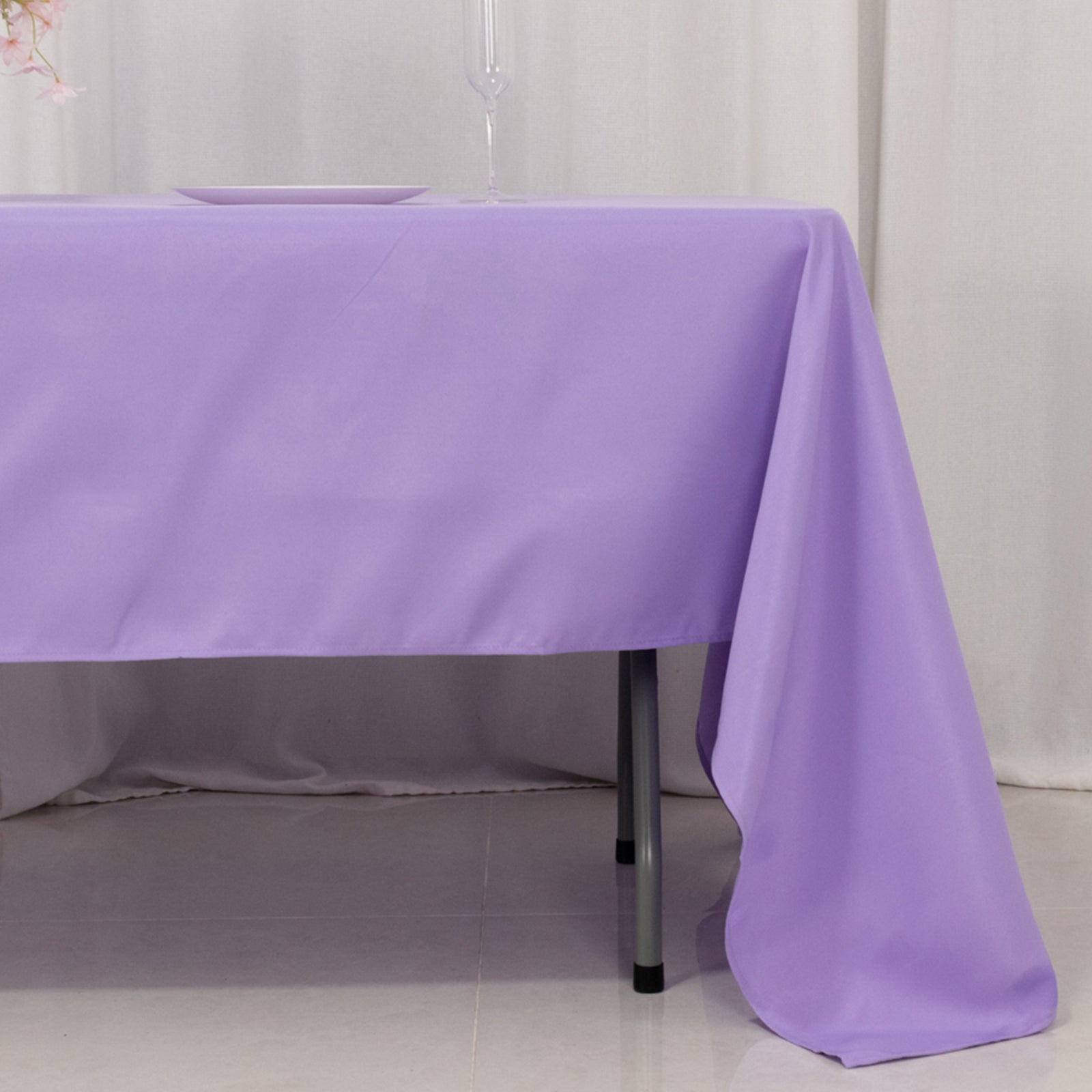 Premium Polyester 60x126 Rectangle Tablecloth Lavender Lilac - Stain-Resistant 220GSM Finish Table Cover
