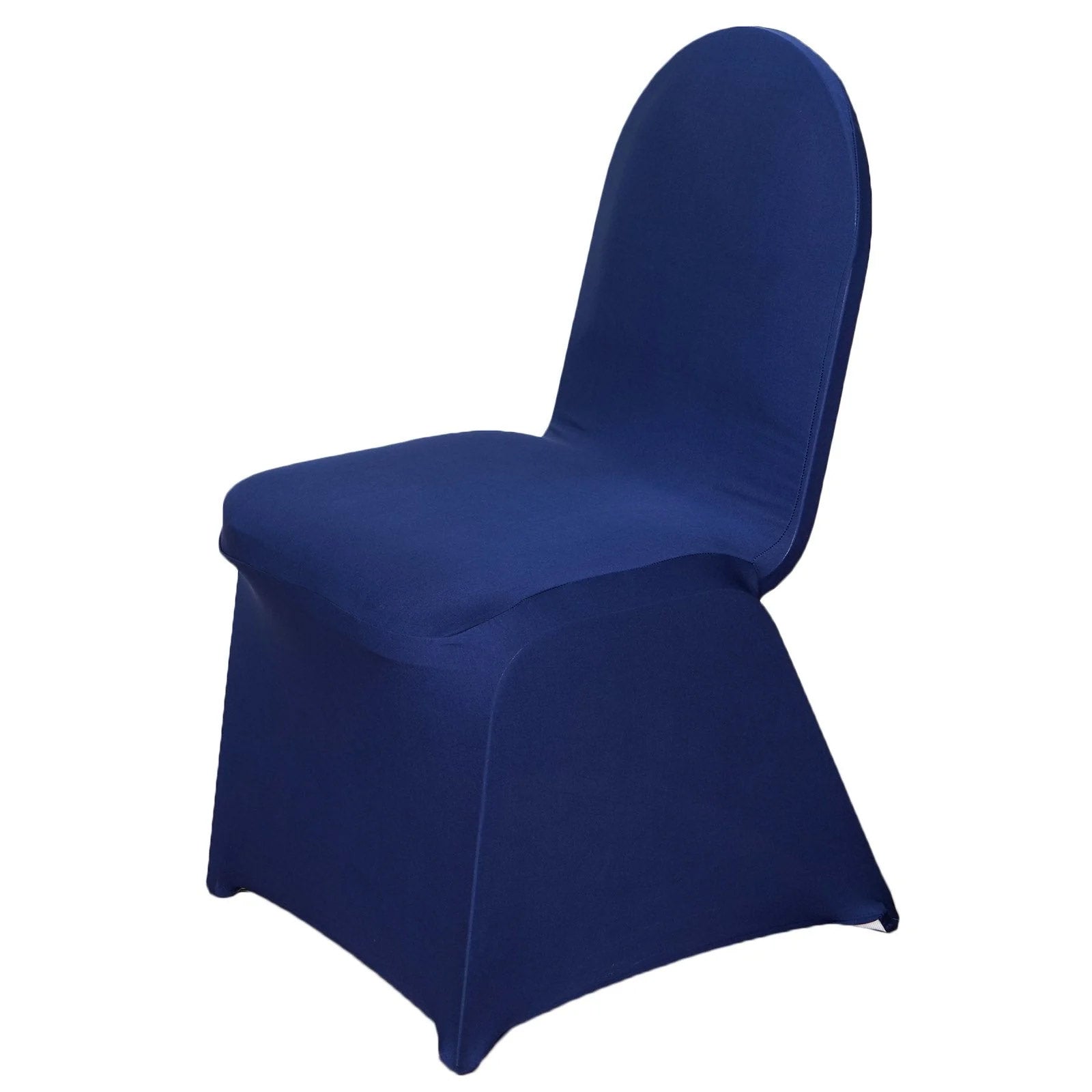 10 Pack Spandex Chair Covers for Banquet Chairs Navy Blue - Durable Reusable Stretch Slip-On Covers