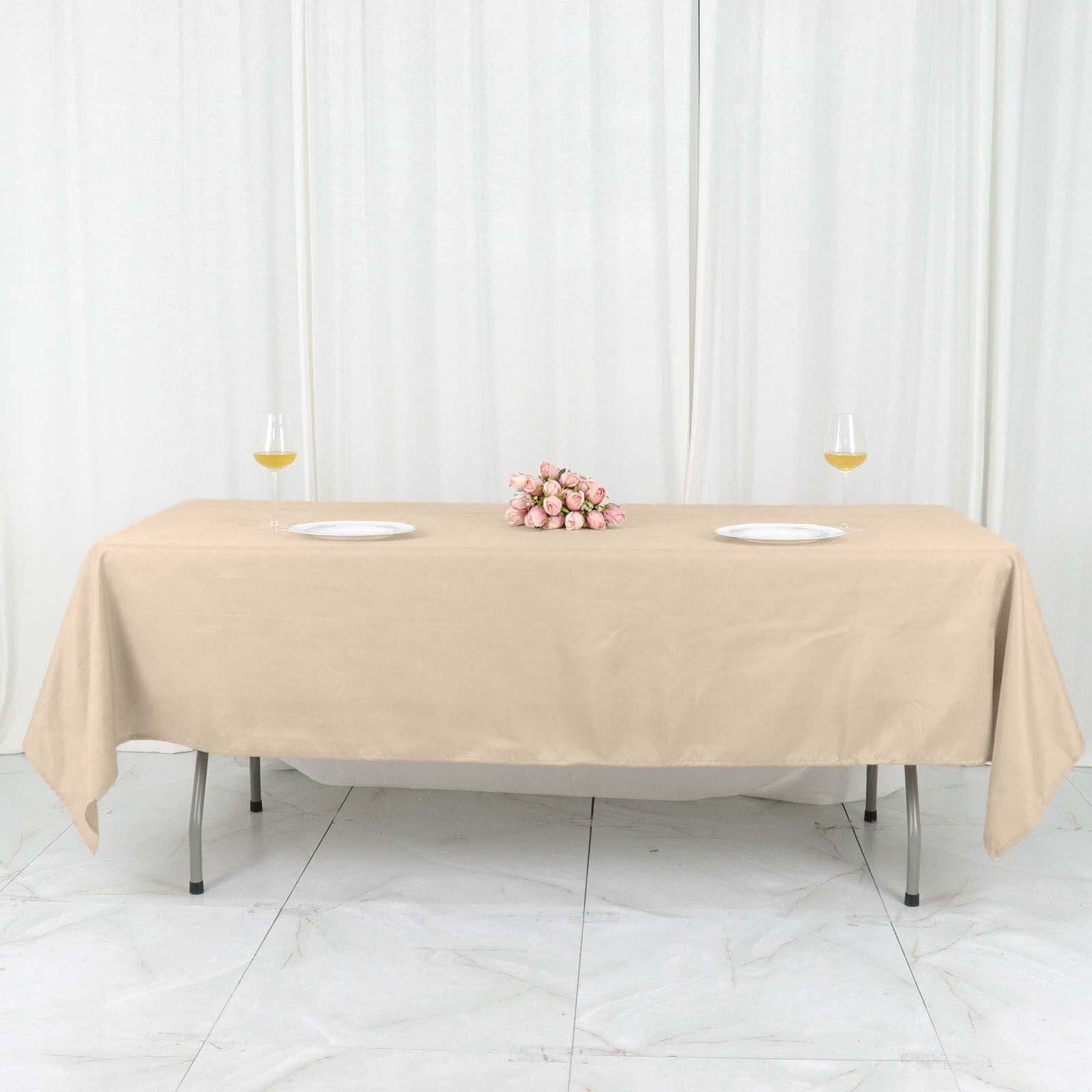 Polyester 60x102 Rectangle Tablecloth Nude - Durable and Stylish Table Cover