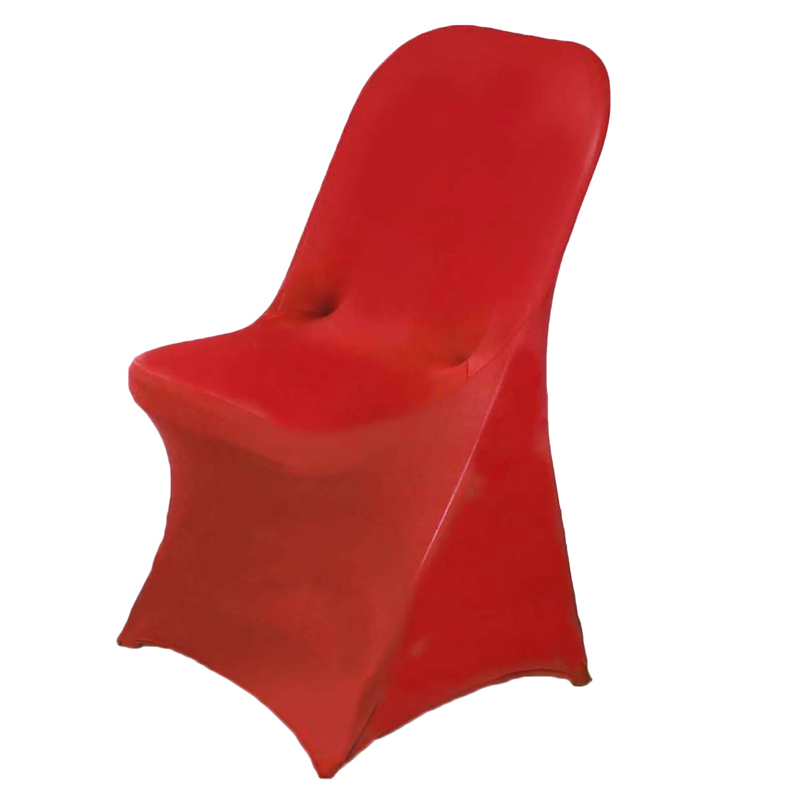 10 Pack Stretch Spandex Chair Covers Red for Folding Chairs - Durable 160GSM Fitted Slipcovers