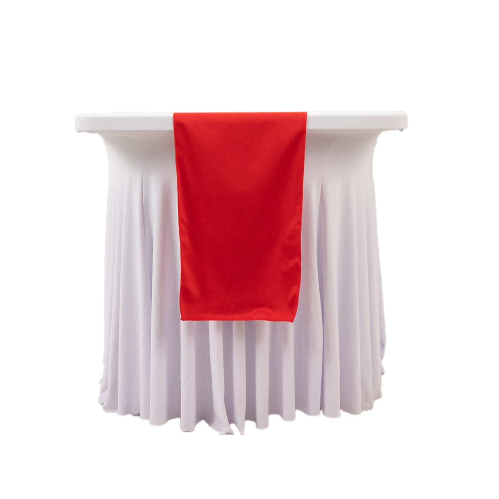 Premium Scuba Polyester 12x108 Table Runner Red - Wrinkle-Free Table Linen