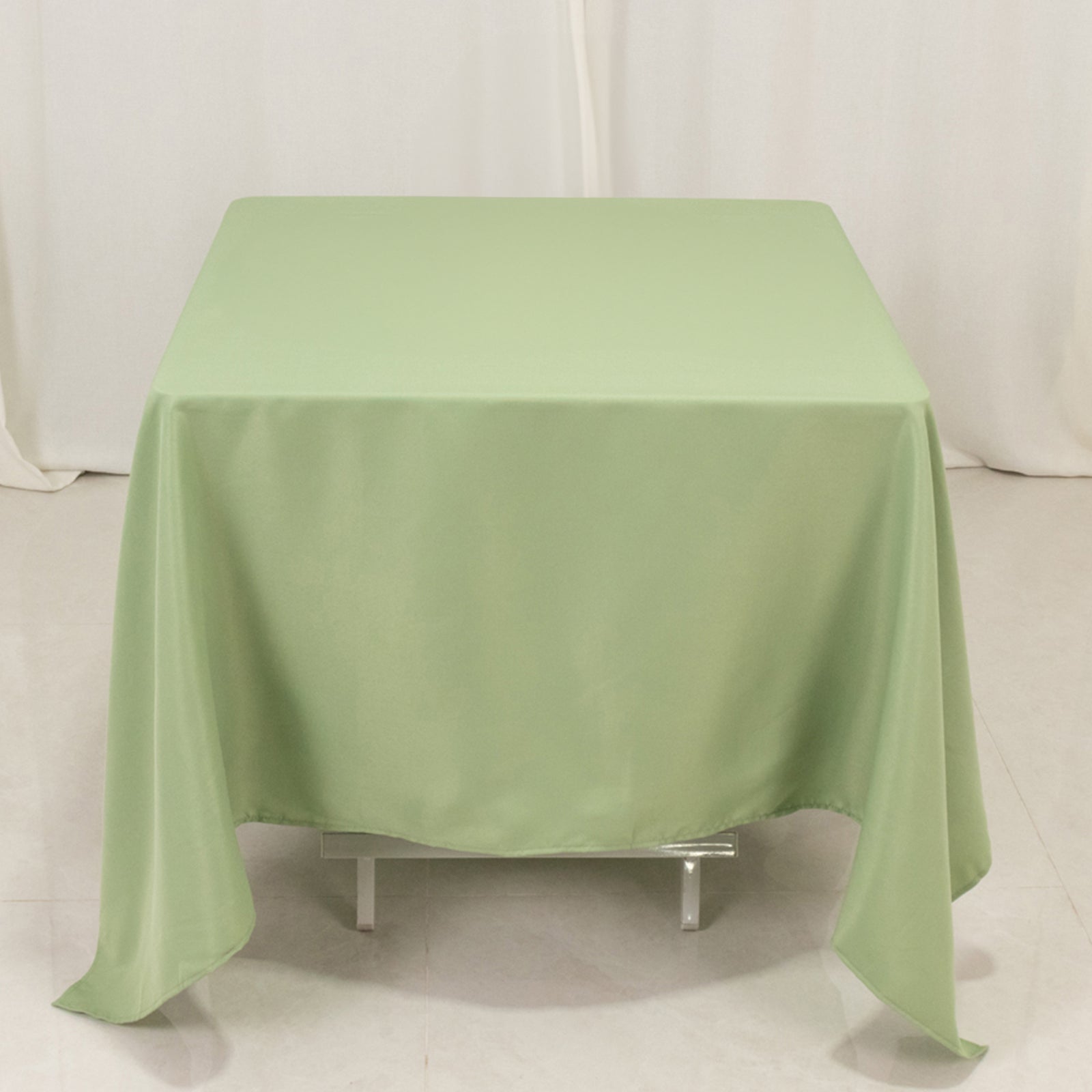 Premium Polyester Square Tablecloth 70x70 Sage Green 220GSM Wrinkle-Resistant Table Cover