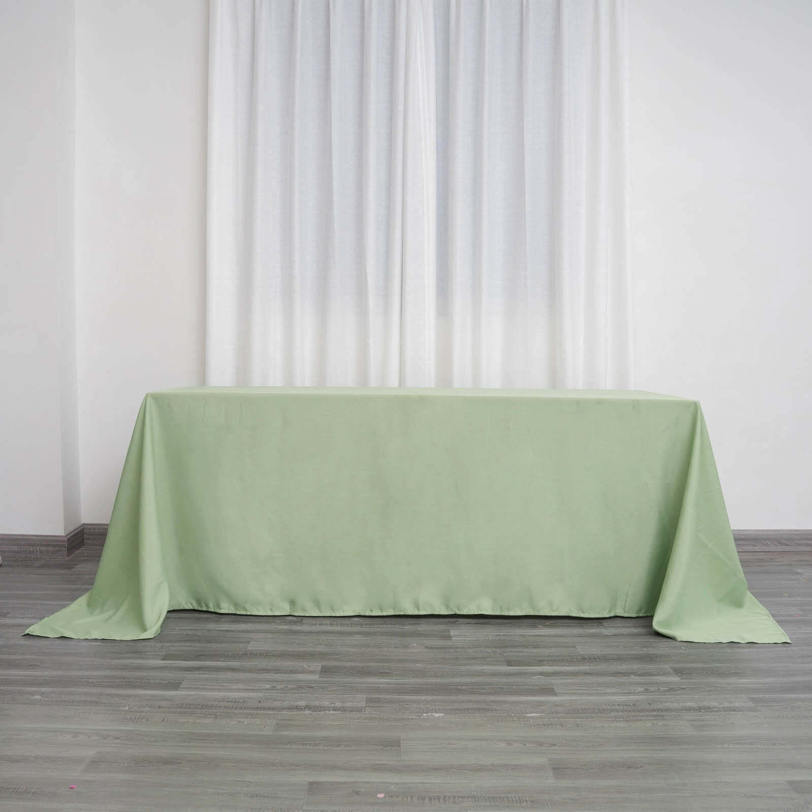 Polyester 90x132 Rectangle Tablecloth Sage Green - Seamless Wrinkle-Resistant Table Cover