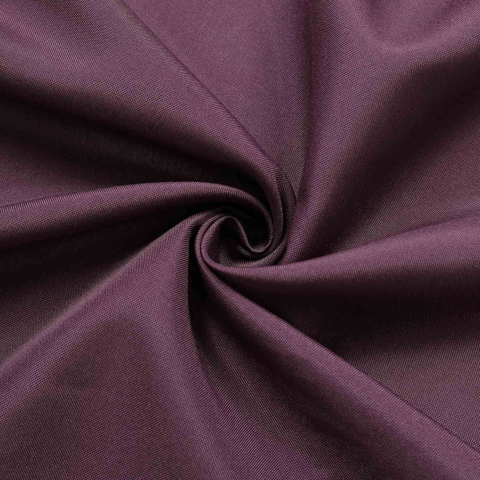 2 Pack Eggplant Polyester Event Curtain Drapes, 10ftx8ft Backdrop Event Panels With Rod Pockets 130 GSM