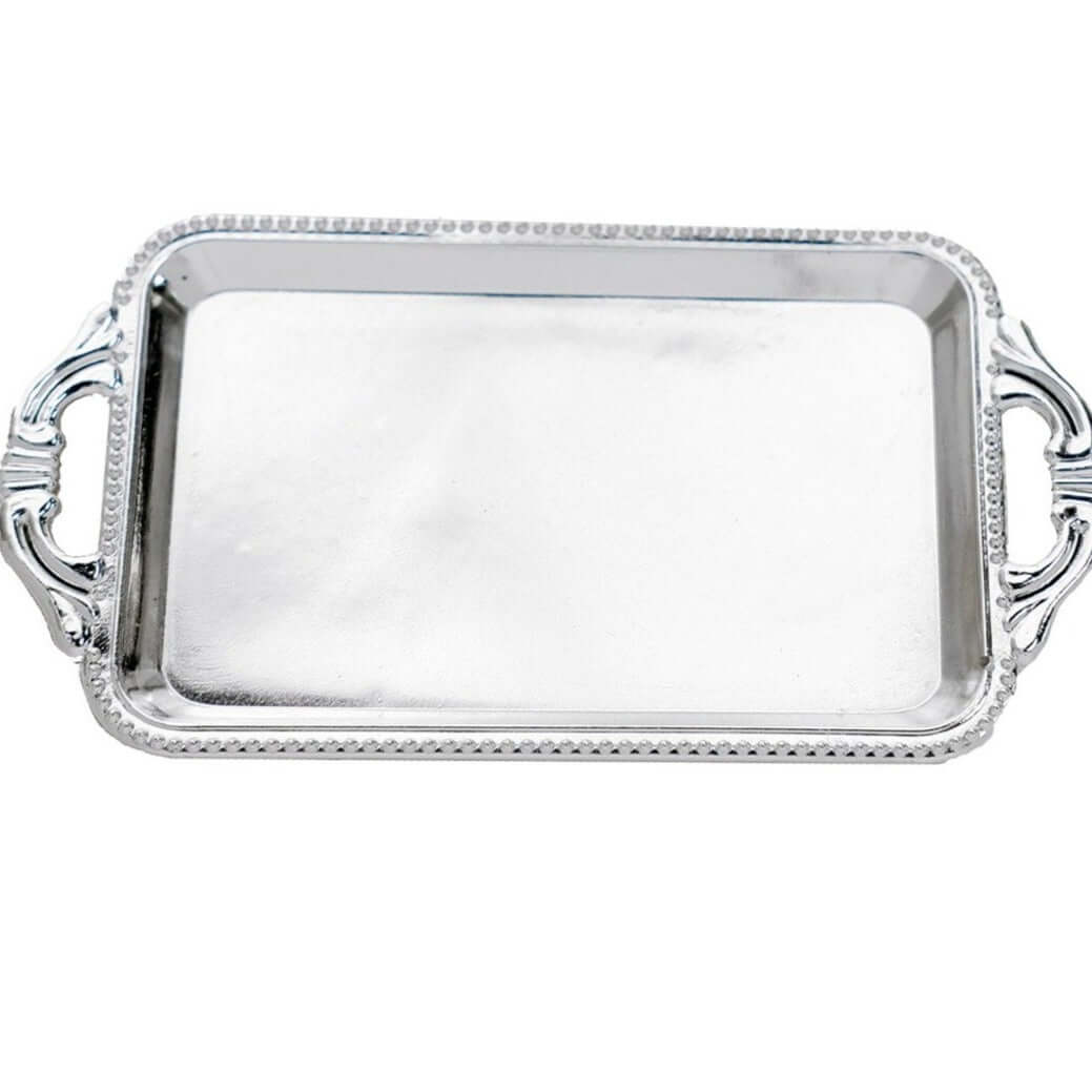 12-Pack Display Trays Party Favor Rectangular Design Silver - Mini Serving Platters for Candy and Desserts 4