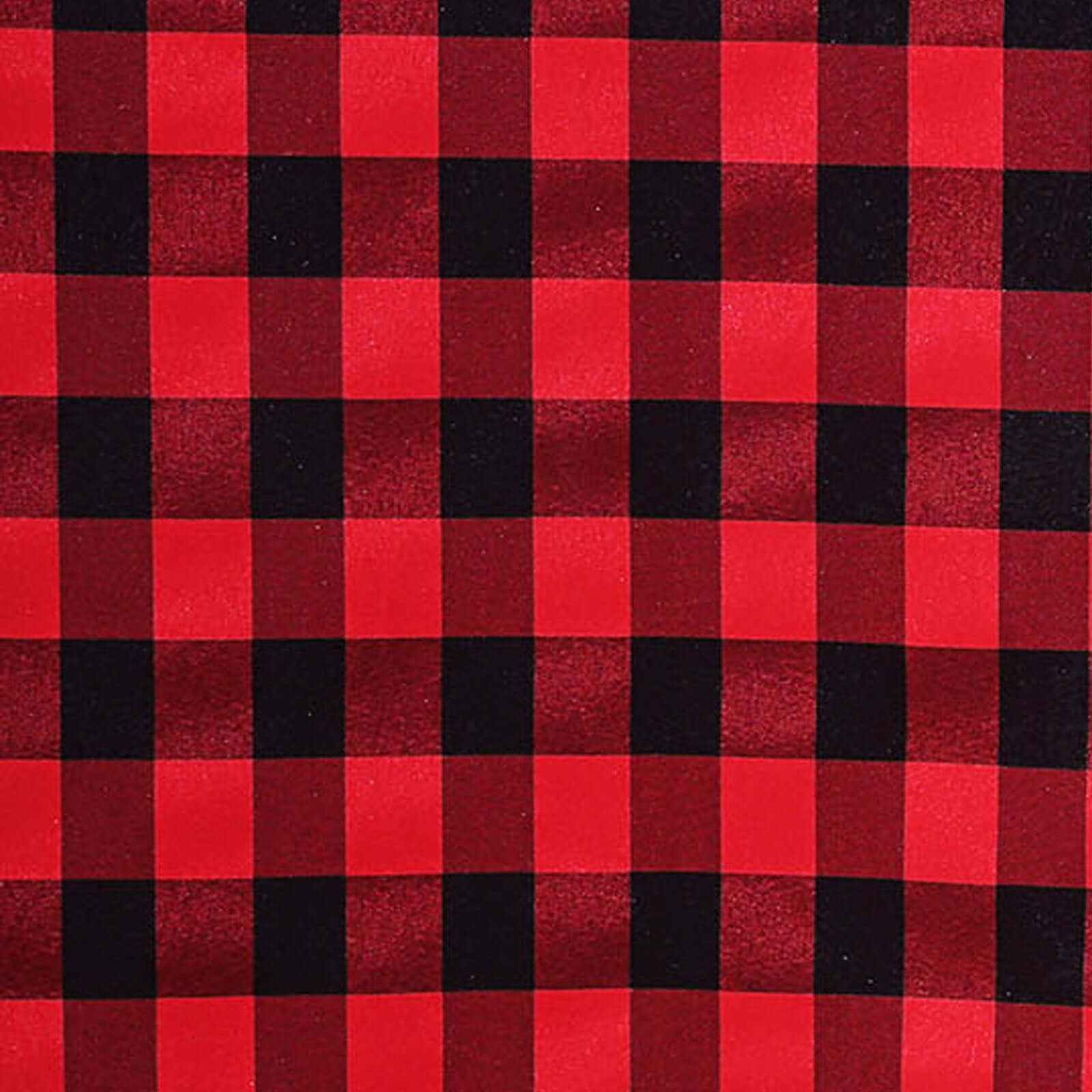 5 Pack Polyester Chair Sashes Black/Red Buffalo Plaid - Durable & Reusable Chair Bows 6x108