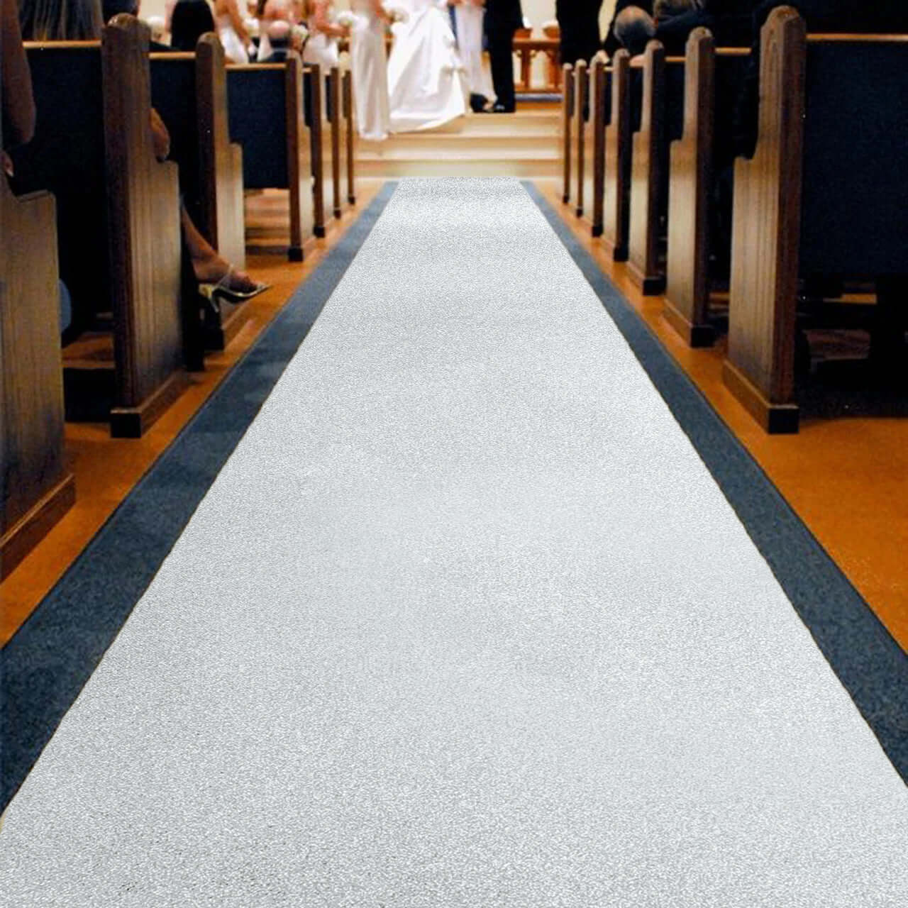 3ftx50ft Silver Sparkle Glitter Wedding Aisle Runner, Non-Woven Red Carpet Runner Prom, Hollywood, Glam Parties