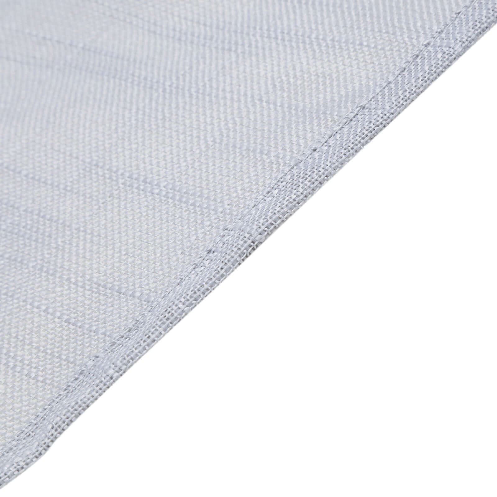 Faux Linen 12x108 Table Runner Silver - Slubby Textured & Wrinkle Resistant Table Decor