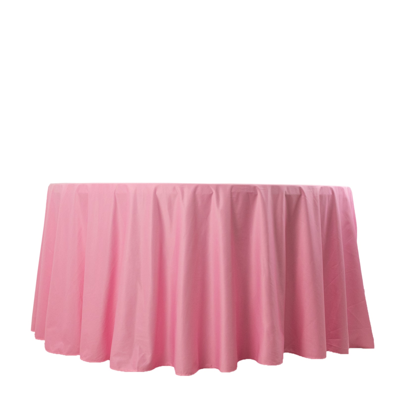 Premium Scuba Round 120 Tablecloth Pink - Wrinkle Free & Stain Resistant Seamless Table Cover