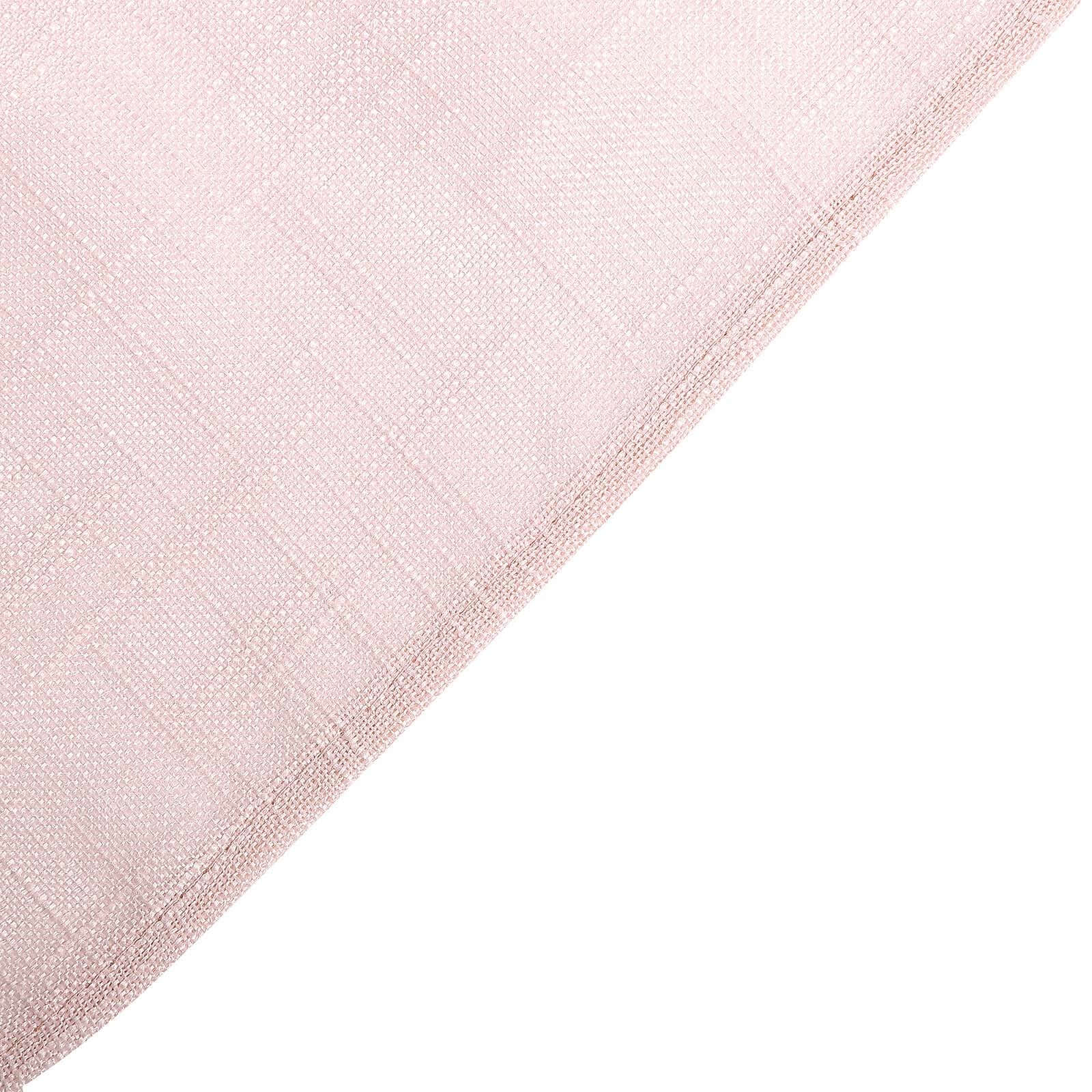 Faux Linen 60x126 Rectangular Tablecloth Blush - Slubby Textured & Wrinkle Resistant for Weddings and Special Events