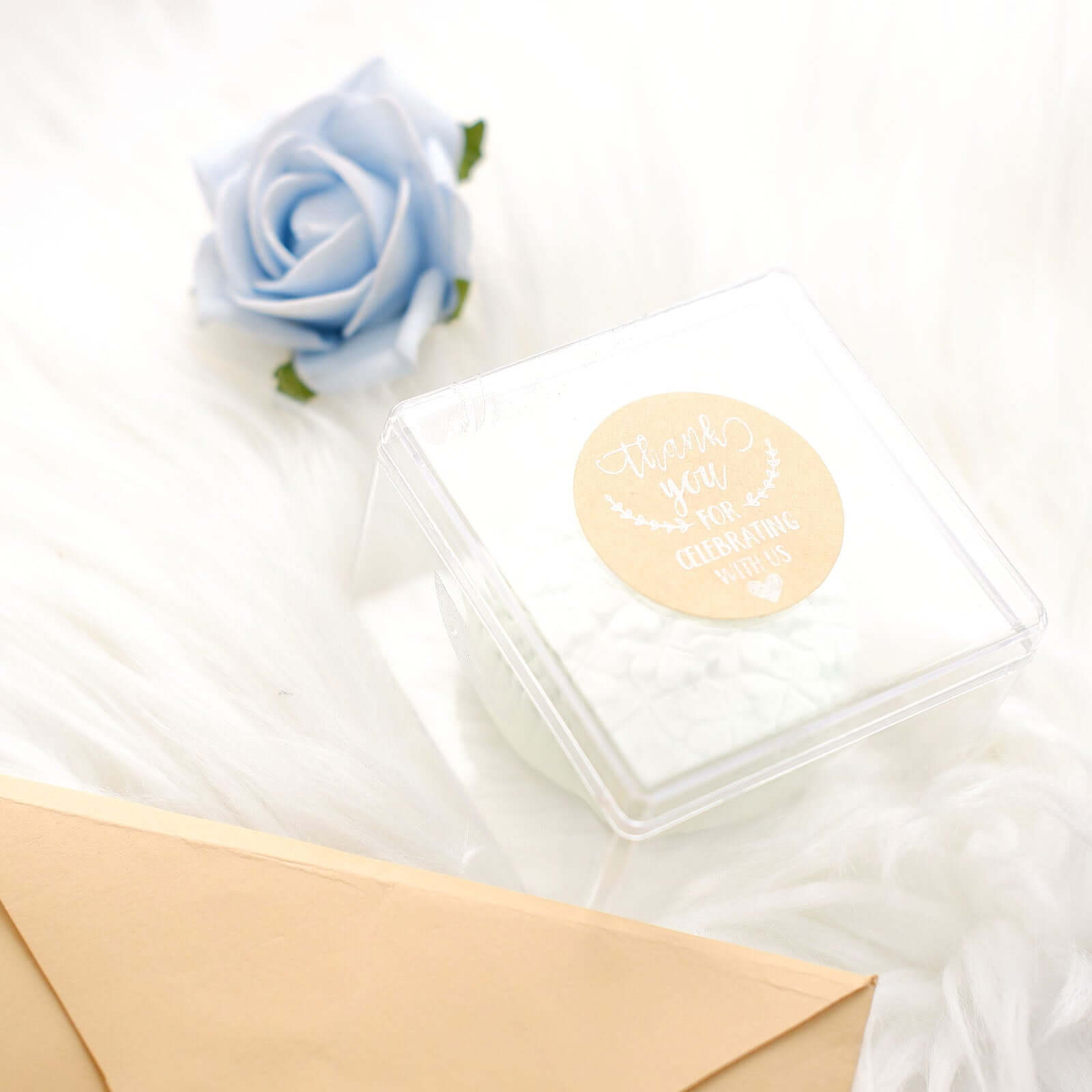 500Pcs 1.5 Thank You for celebrating with Us Stickers Roll, Labels for Envelops Seal and Wedding Favors - Round