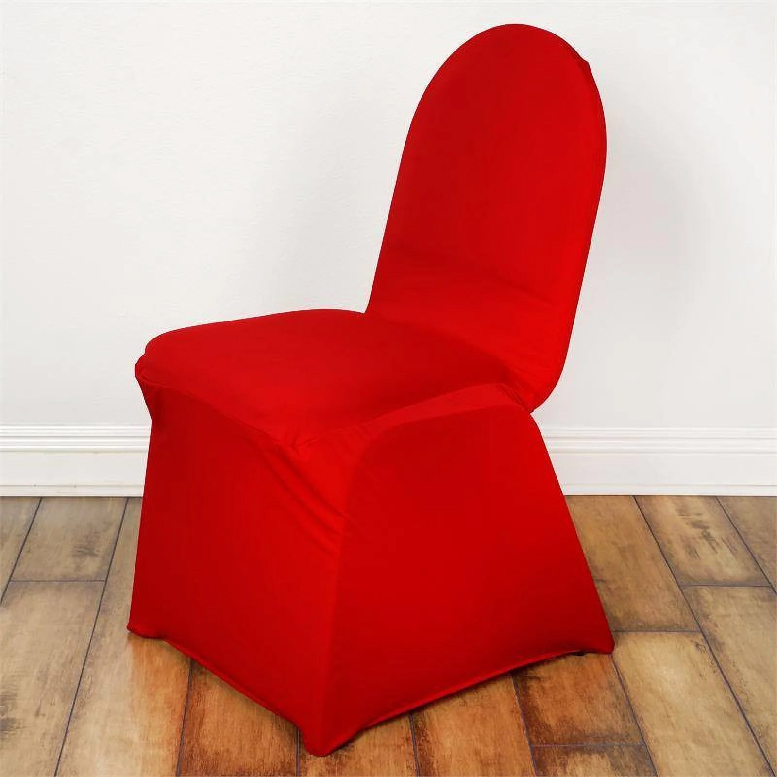 10 Pack Spandex Chair Covers for Banquet Chairs Red - Durable Reusable Stretch Slip-On Covers