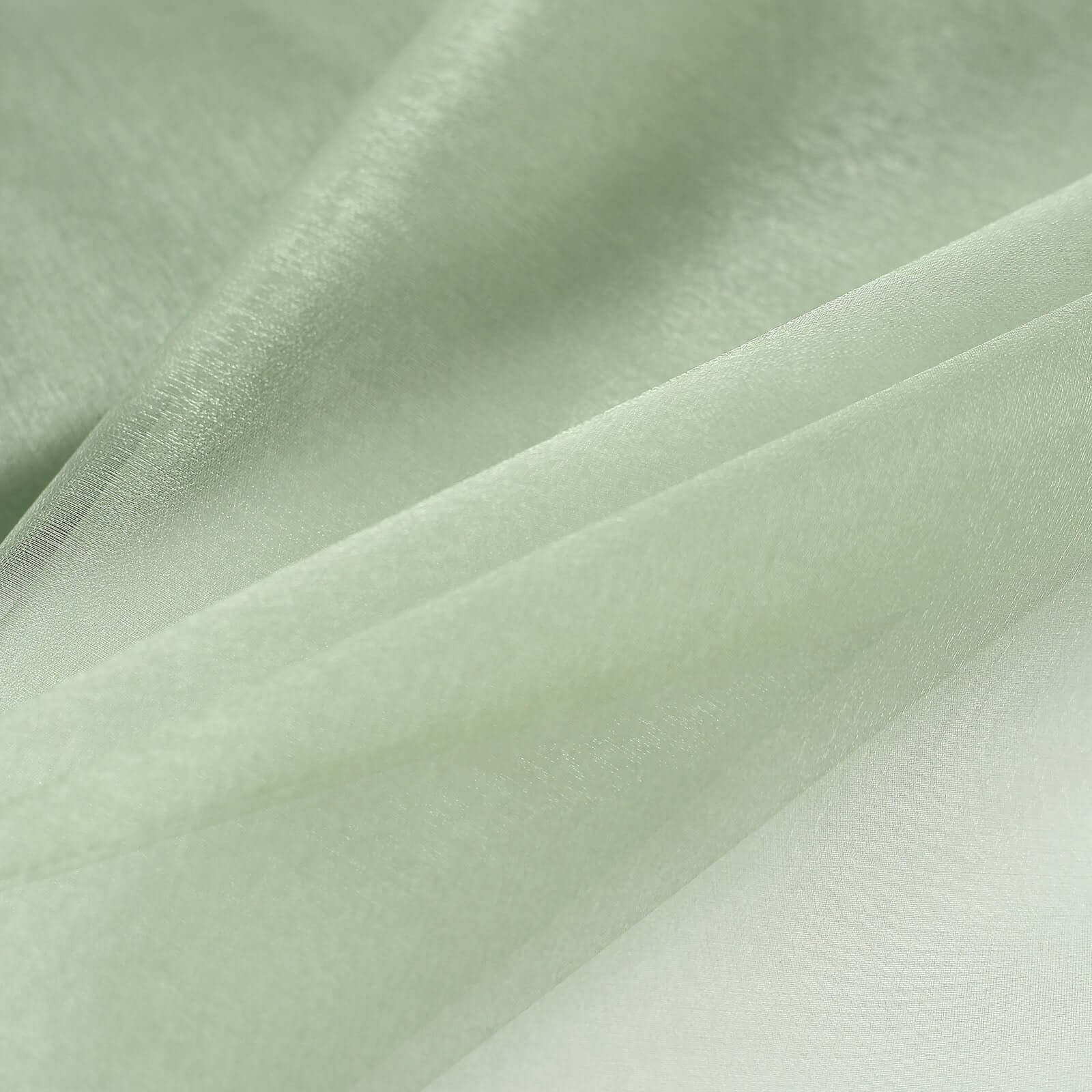 54x10yd | Sage Green Solid Sheer Chiffon Fabric Bolt, DIY Voile Drapery Fabric