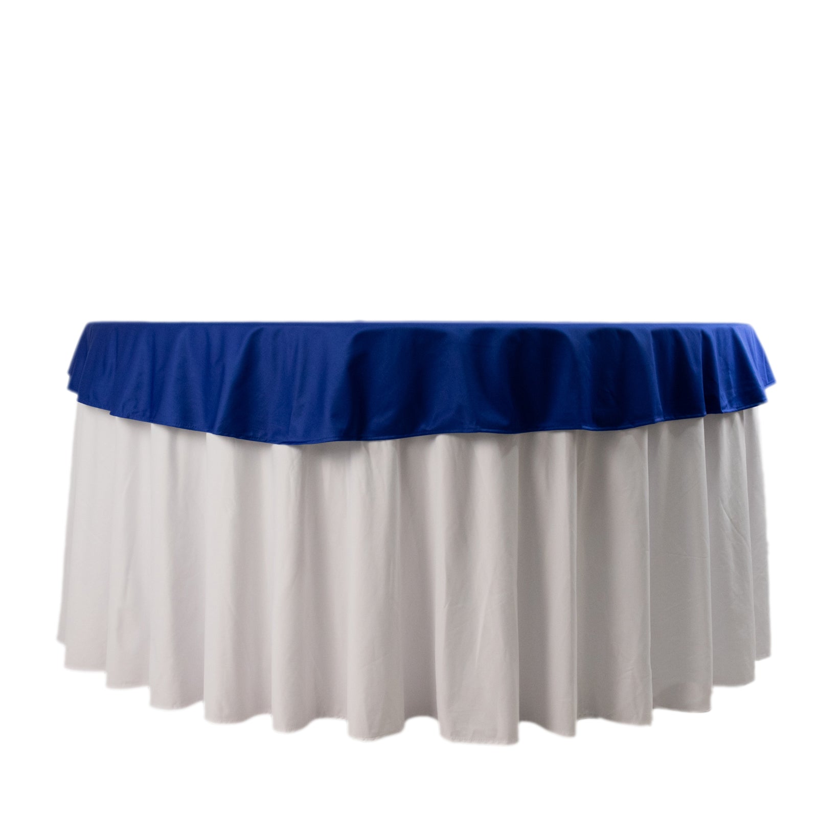 Premium Scuba Round 70 Tablecloth Royal Blue - Wrinkle Free & Stain Resistant Table Cover