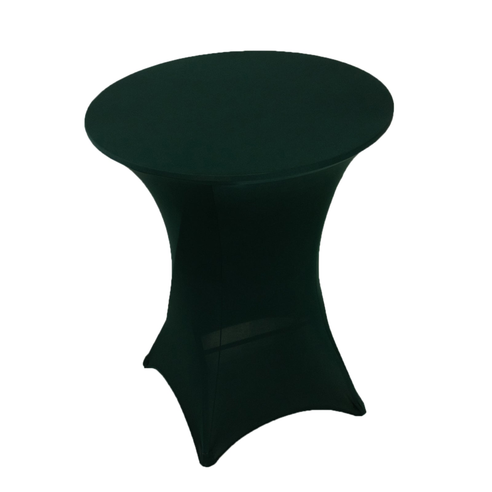 Spandex 33-36 Round Cocktail Table Cover Hunter Emerald Green - Easy to Maintain Stretch Fitted Highboy Tablecloth