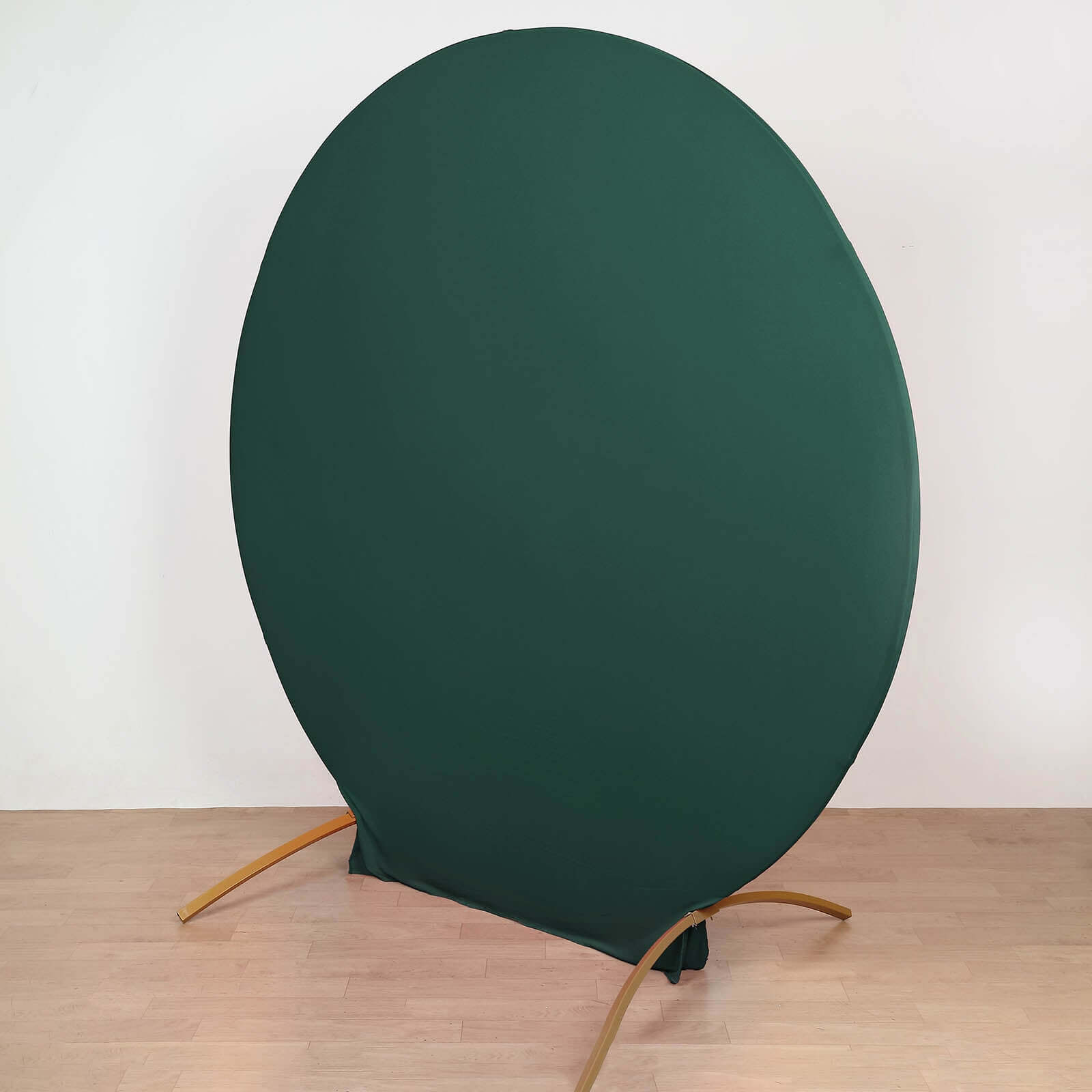 7.5ft Matte Hunter Emerald Green Round Spandex Fit Party Backdrop Stand Cover