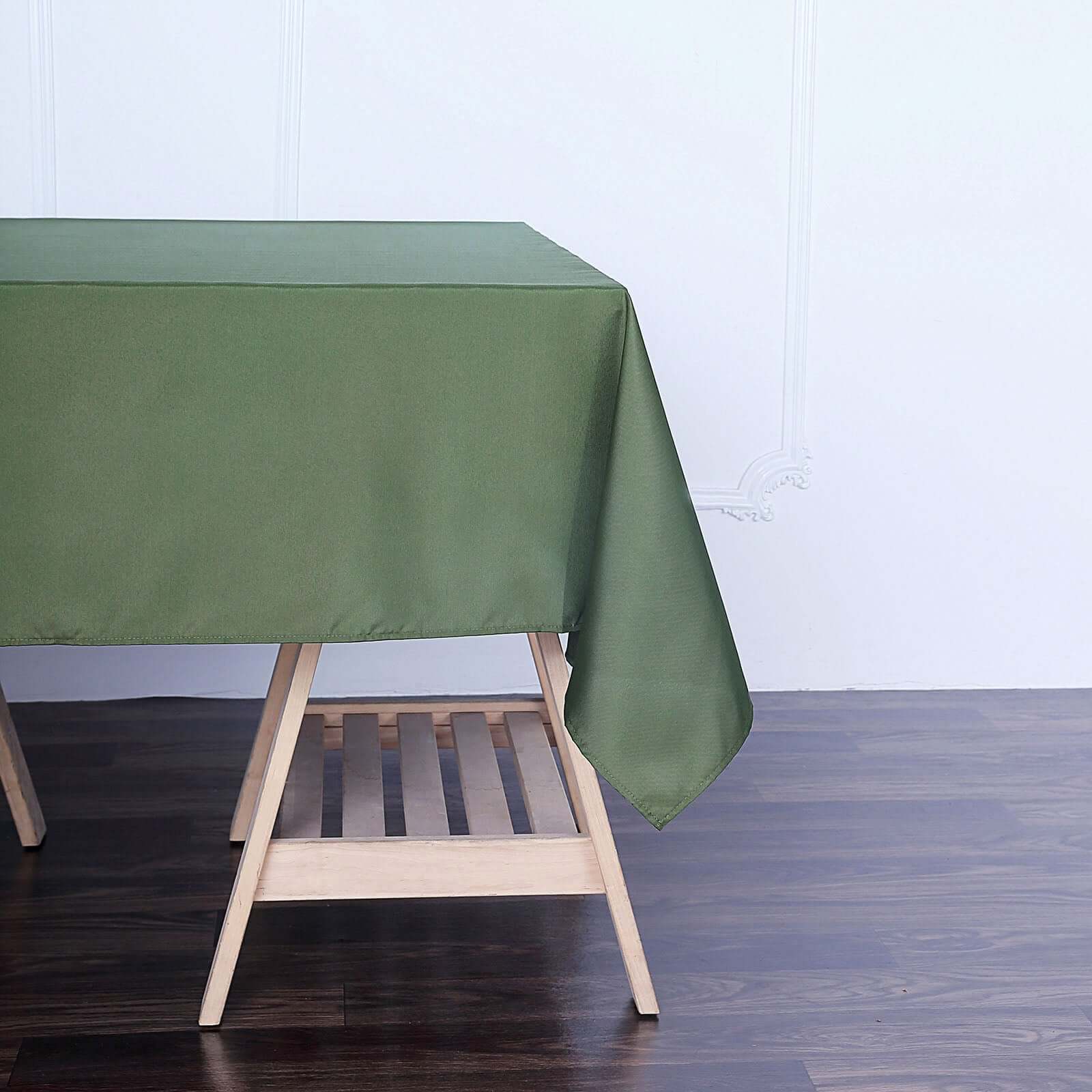 Polyester Square 70x70 Tablecloth Olive Green - Wrinkle-Resistant & Durable Table Cover