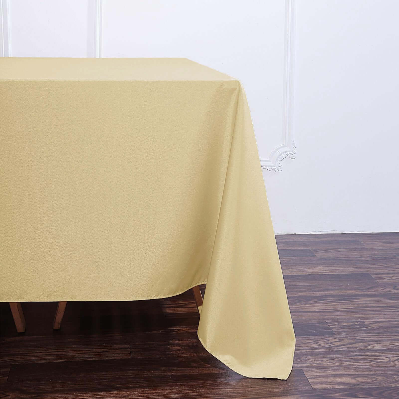 Polyester Square 90x90 Tablecloth Champagne - Wrinkle-Resistant & Durable Table Cover