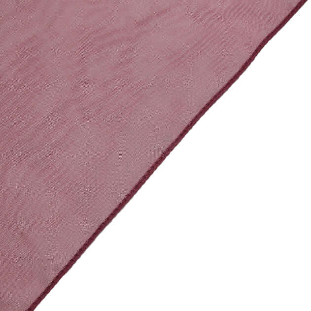 18ft Burgundy Sheer Organza Wedding Arch Drapery Fabric, Window Scarf Valance