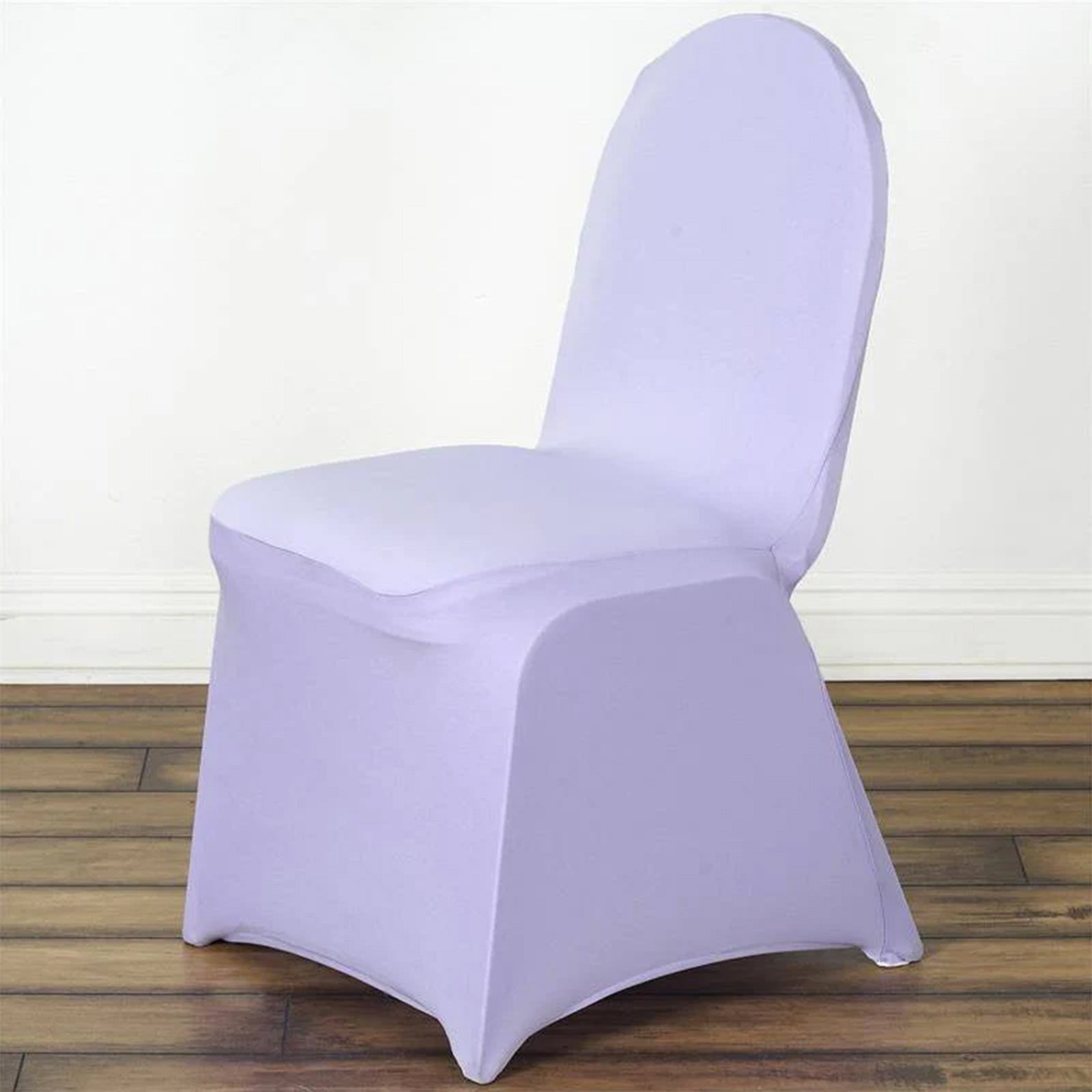 10 Pack Spandex Chair Covers for Banquet Chairs Lavender Lilac - Durable Reusable Stretch Slip-On Covers