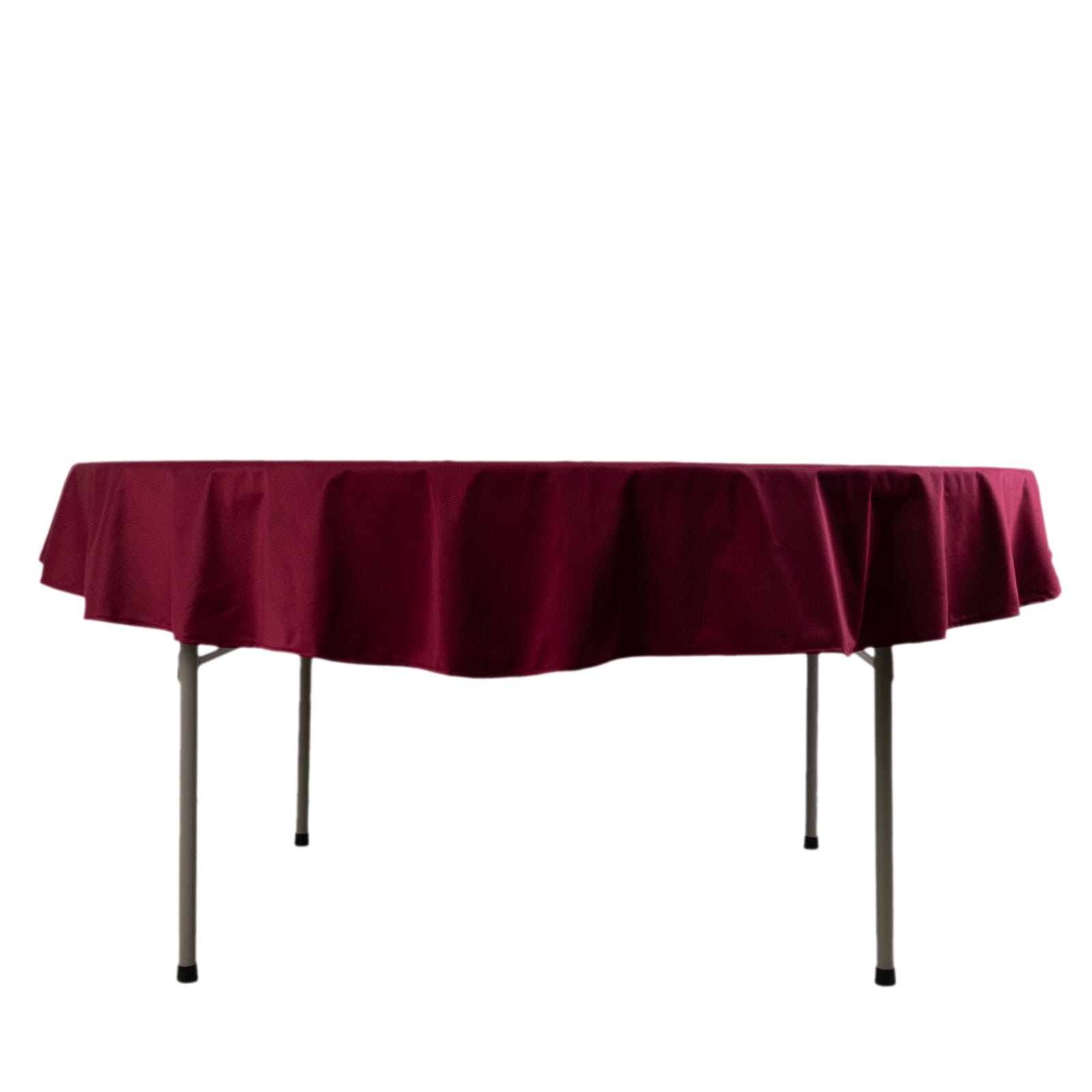 Premium Scuba Round 70 Tablecloth Burgundy - Wrinkle Free & Stain Resistant Table Cover