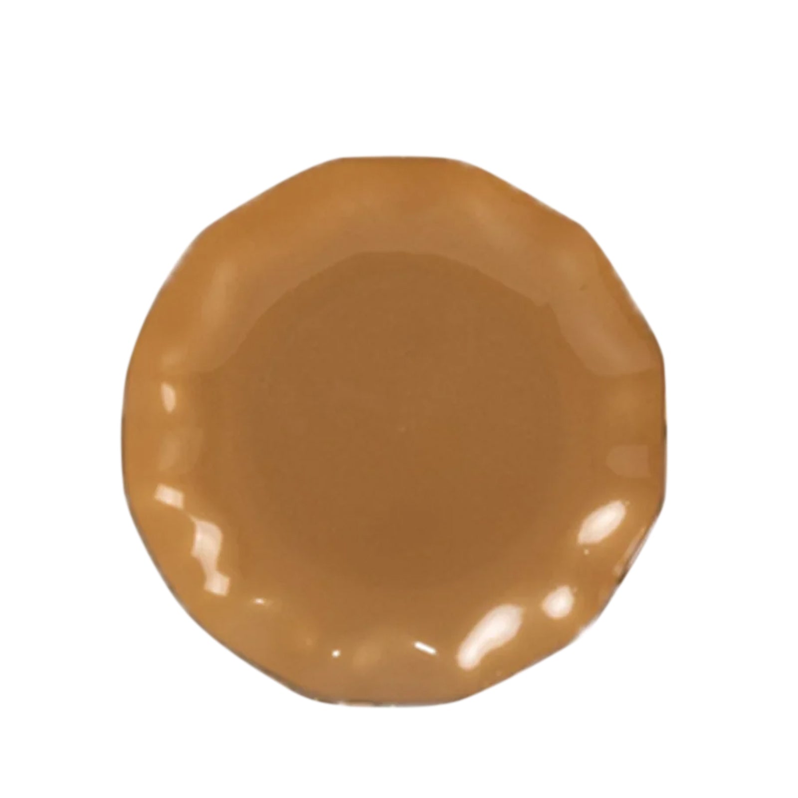 10-Pack Plastic Round 6 Dessert Plates in Gold with Ruffled Rim - Sturdy Disposable Salad Appetizer Dinnerware for Classy Events & Banquets