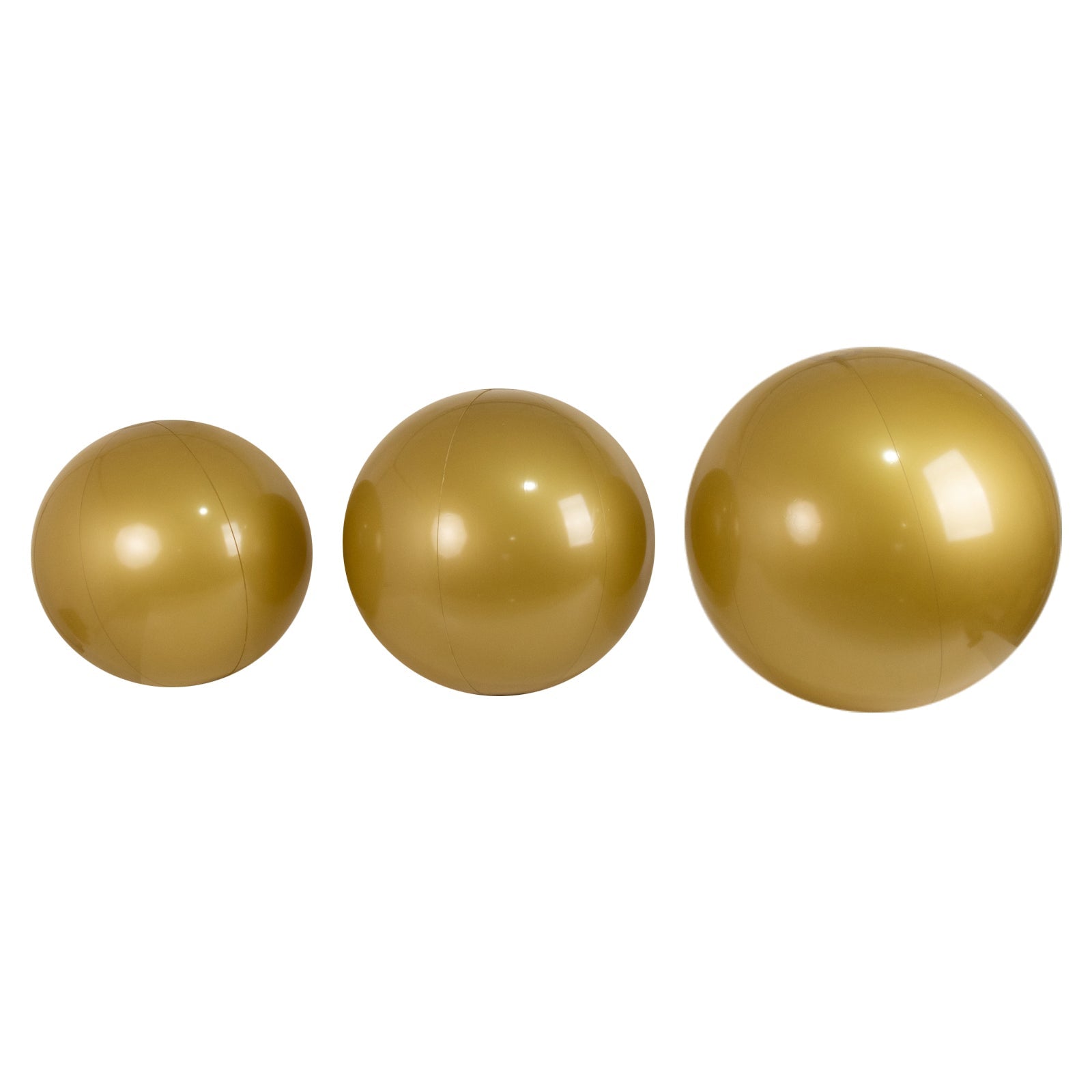 2 Pack 24 Inflatable Gold Decorative Balls - Round Vinyl Pool and Party Balls, Lightweight & Fun