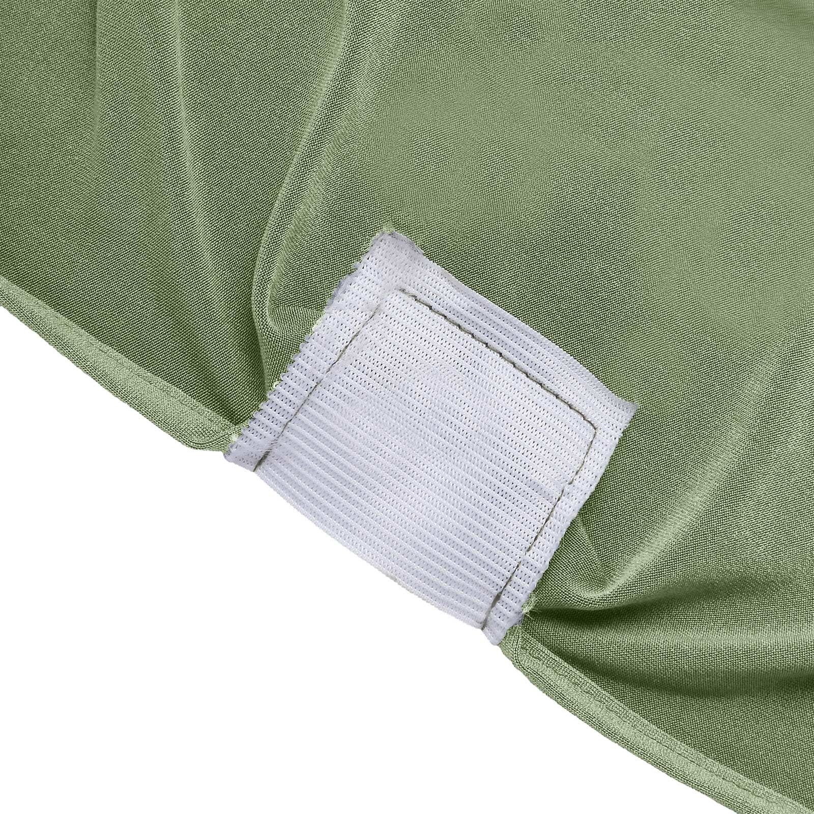 10 Pack Spandex Chair Covers for Banquet Chairs Dusty Sage Green - Durable Reusable Stretch Slip-On Covers