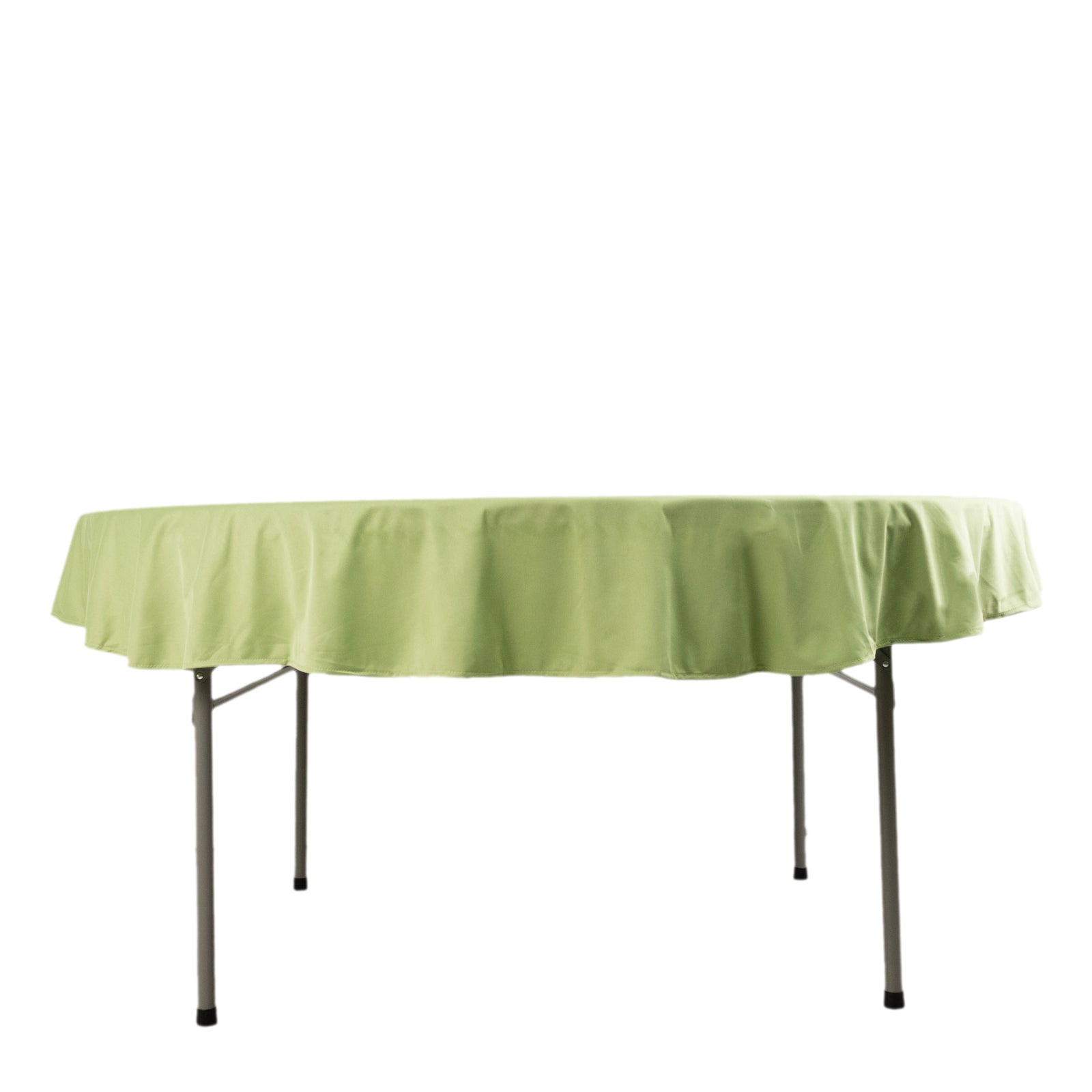 Premium Scuba Round 70 Tablecloth Sage Green - Wrinkle Free & Stain Resistant Table Cover