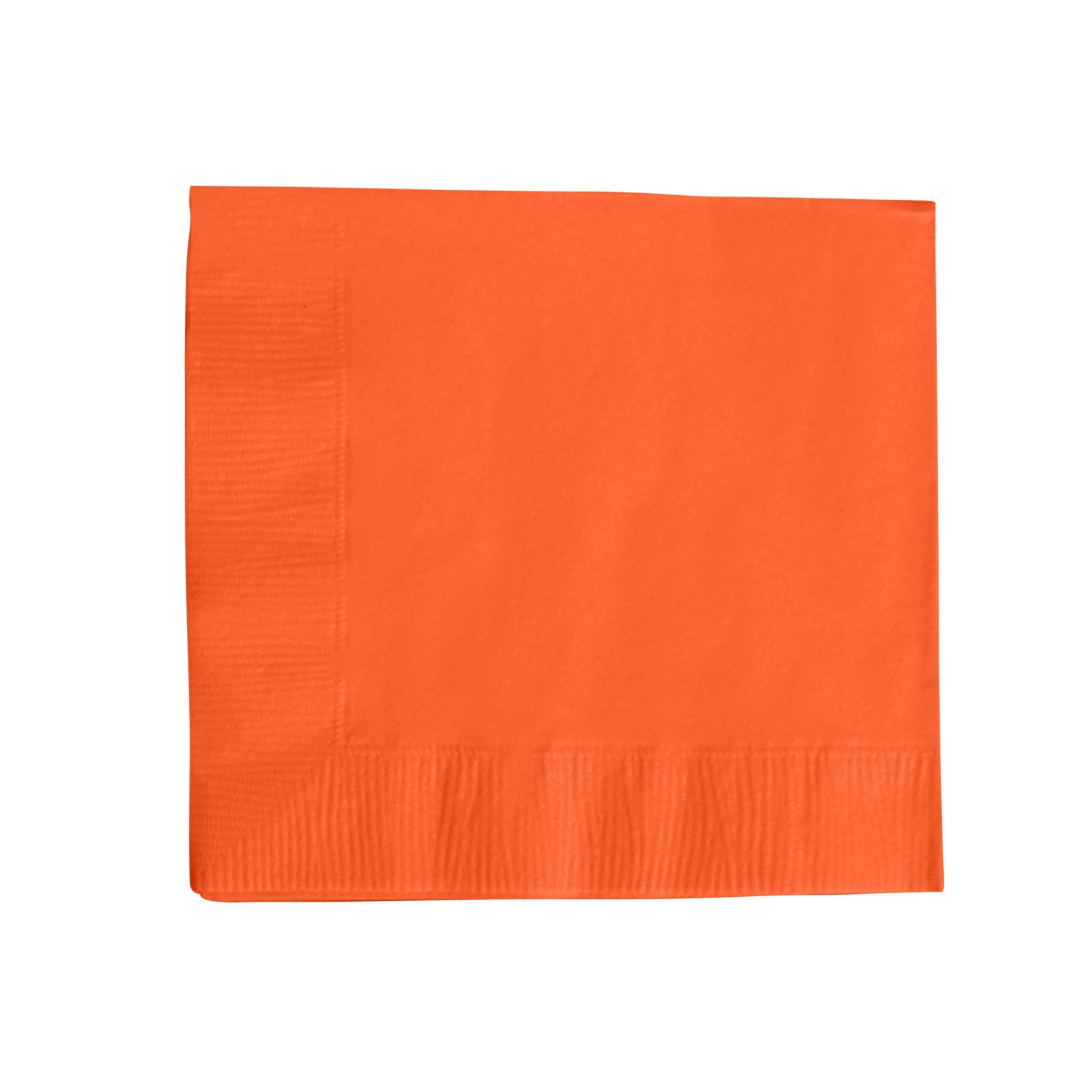 50-Pack Paper Beverage Napkins Orange - 2 Ply Disposable Soft 18GSM Cocktail Napkins 5x5