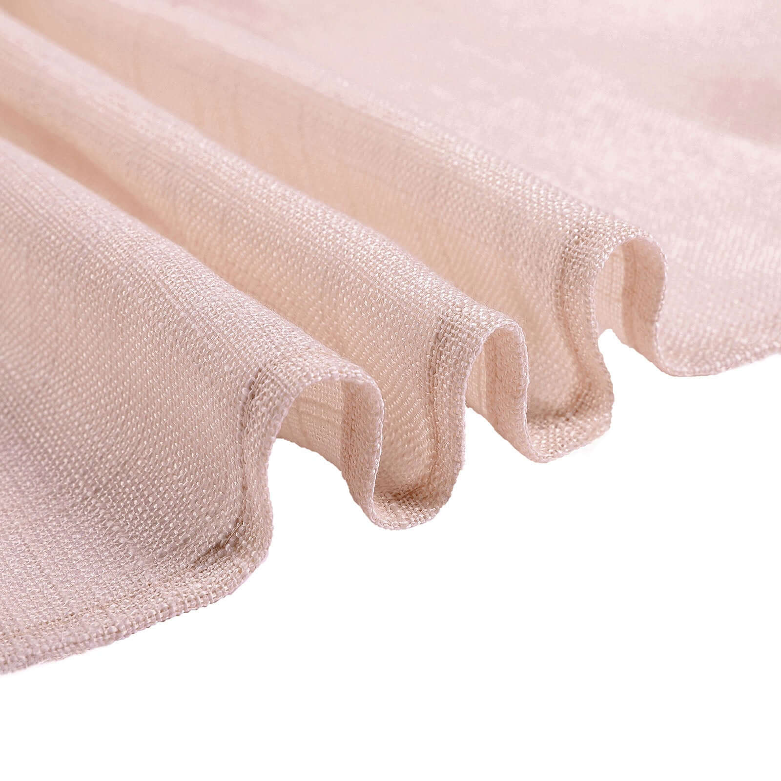 Linen 72x72 Table Overlay Square Tablecloth Blush - Slubby Textured Wrinkle-Resistant Design for Stylish Occasions