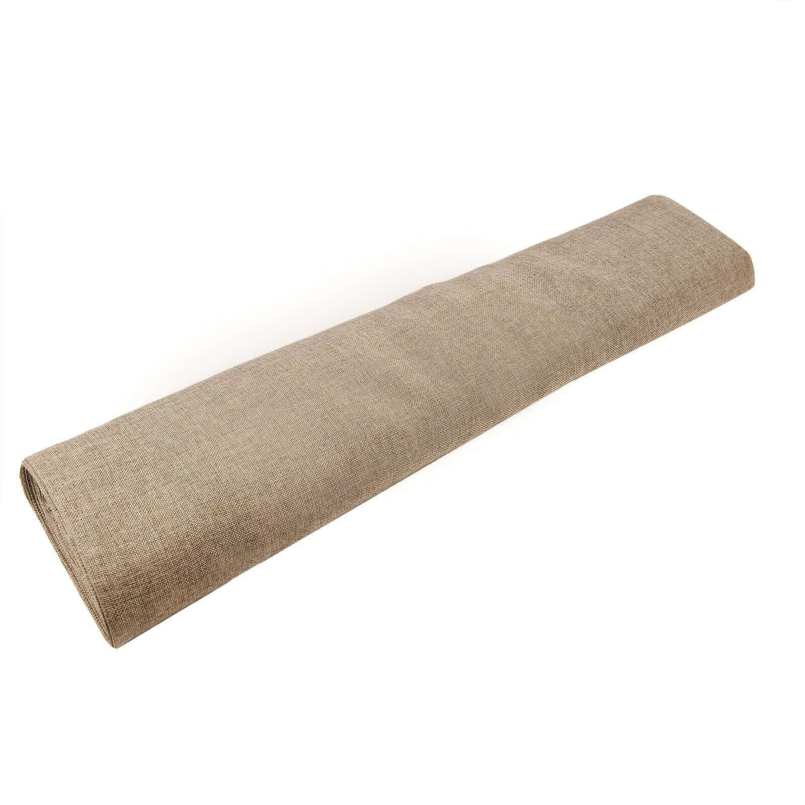 54x10 Yards Natural faux Burlap Fabric Roll, Jute Linen DIY Fabric Bolt