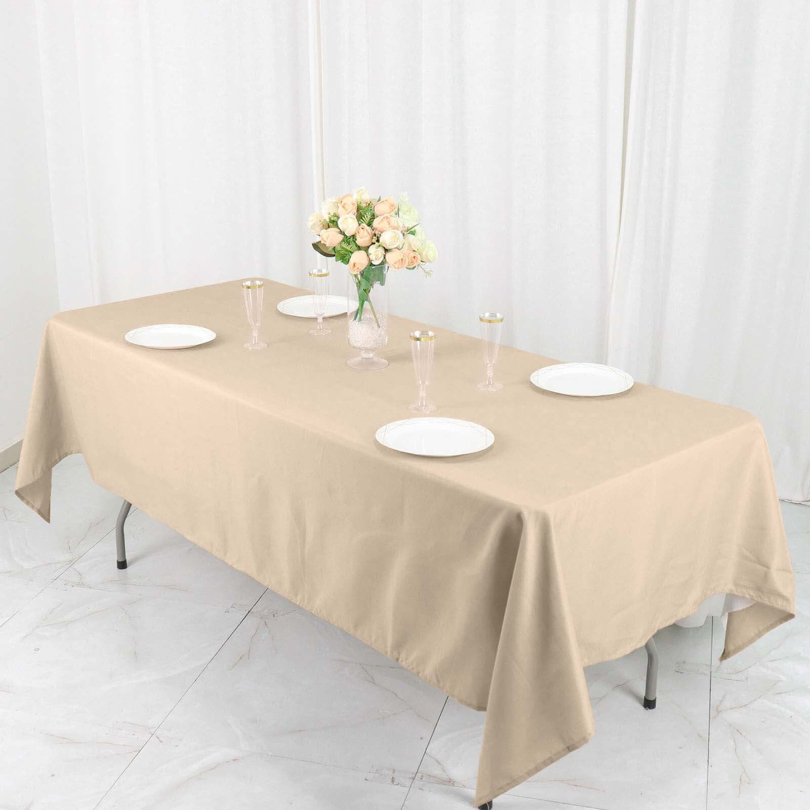 Polyester 60x102 Rectangle Tablecloth Nude - Durable and Stylish Table Cover