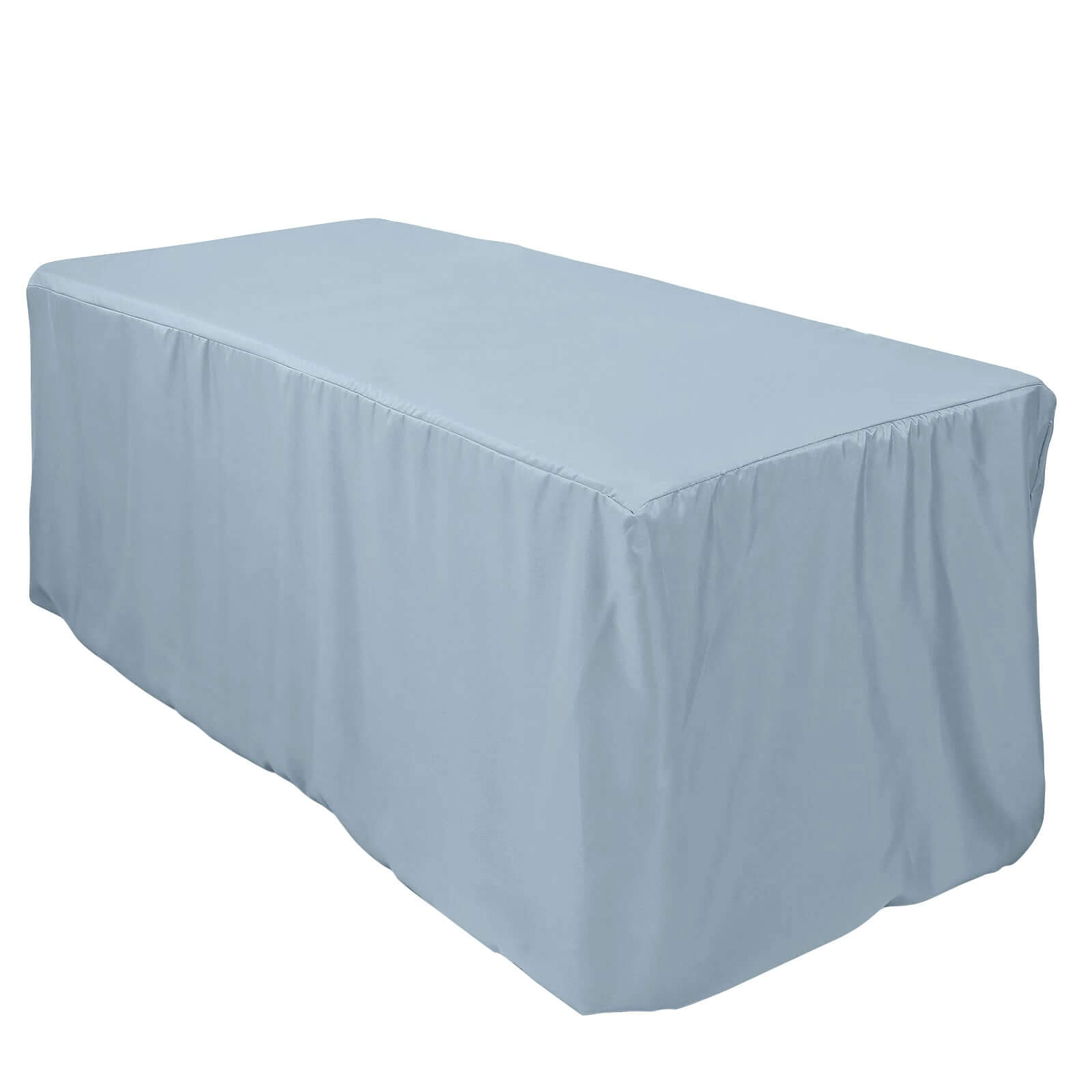 Fitted Polyester 72x30 Rectangle Tablecloth Dusty Blue - Durable Table Cover