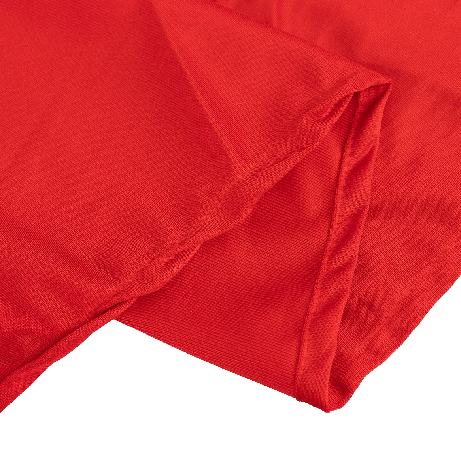 Premium Scuba Round 108 Tablecloth Red - Wrinkle Free & Stain Resistant Table Cover