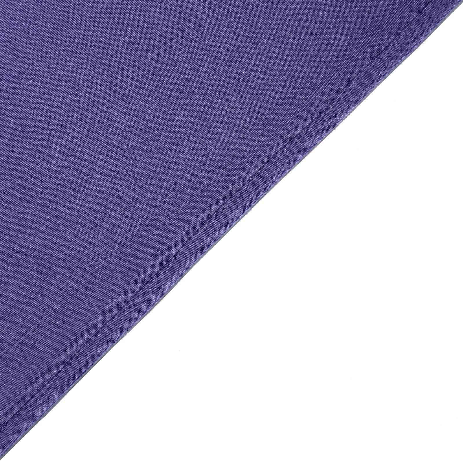 Stretch Spandex 96x30 Rectangle Table Cover Purple - Durable Form-Fitting Tablecloth