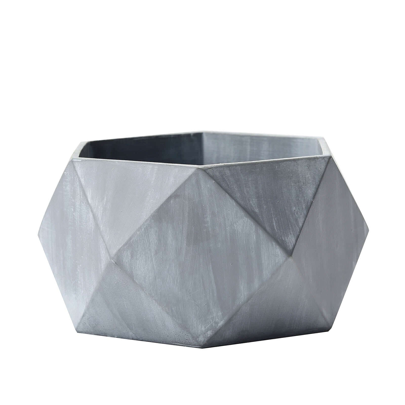 Geometric Planter Mini Cement Design Gray Finish - Concrete Succulent Flower Pot 7