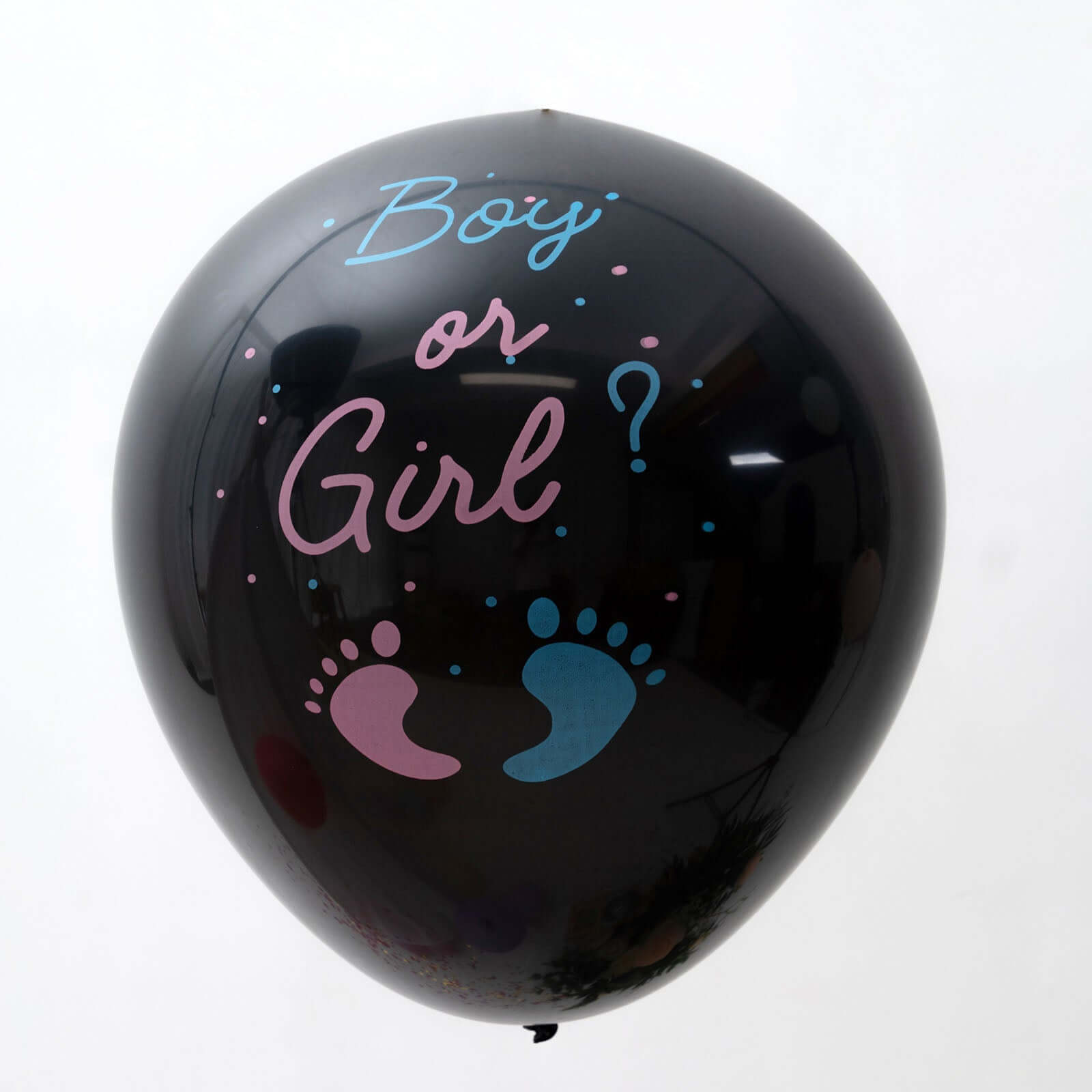 24 Gender Reveal Pink Confetti Filled Boy Or Girl Print Latex Balloon