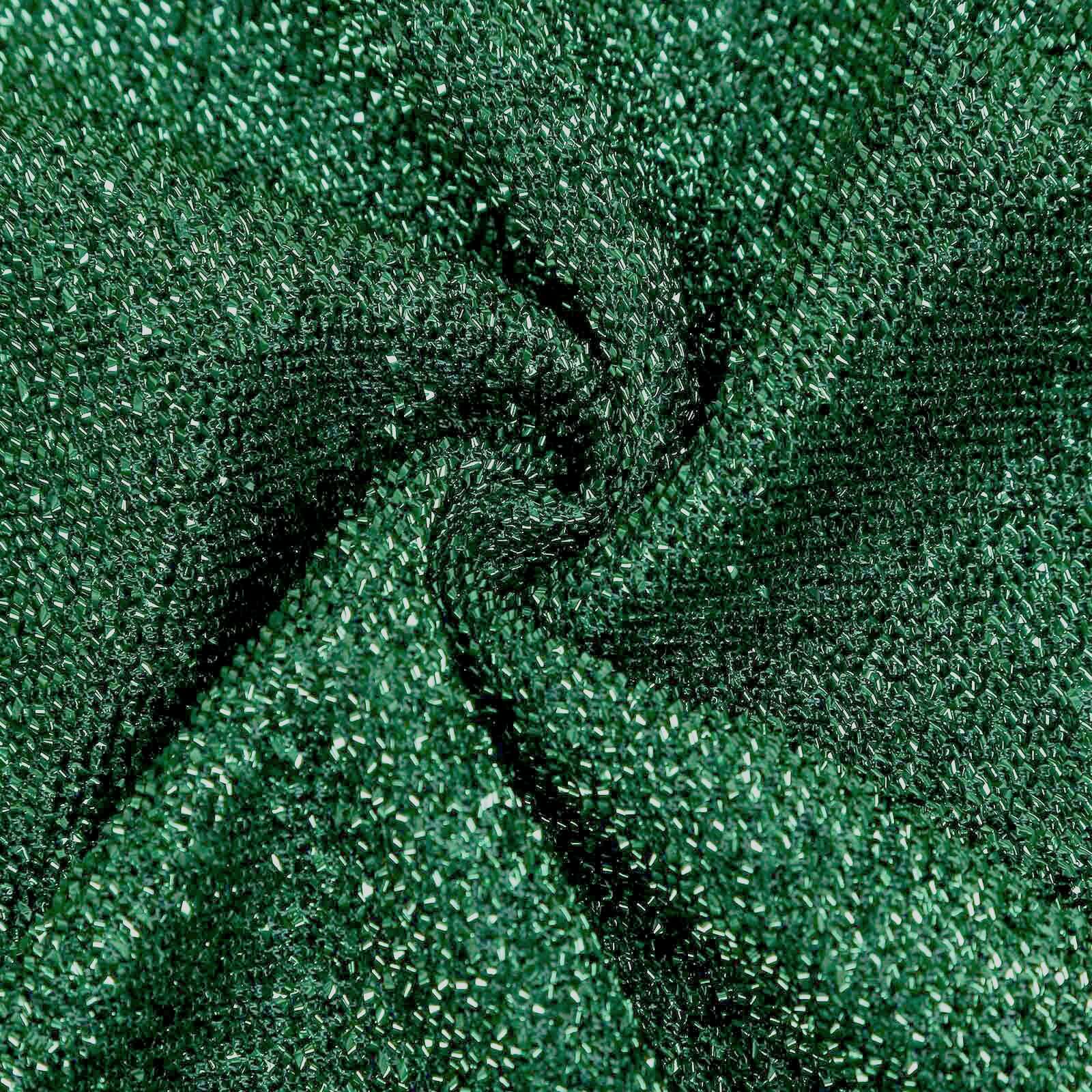 7ft Hunter Emerald Green Shimmer Tinsel Spandex Chiara Backdrop Stand Cover For Fitted Round Top Wedding Arch